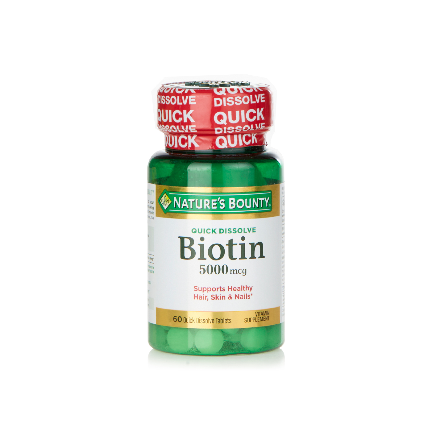 Nature's Bounty Quick Dissolve Biotin 5000mcg Tablets x 60