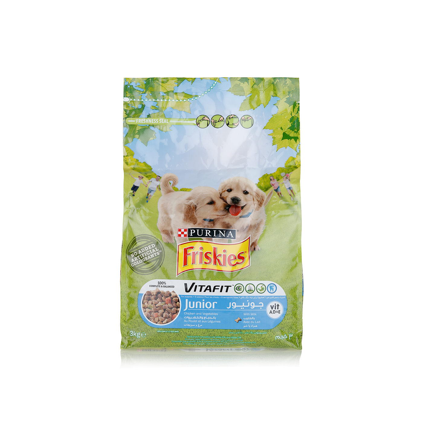 Purina Friskies Chicken, Milk & Vegetables Junior Dog Food 3kg