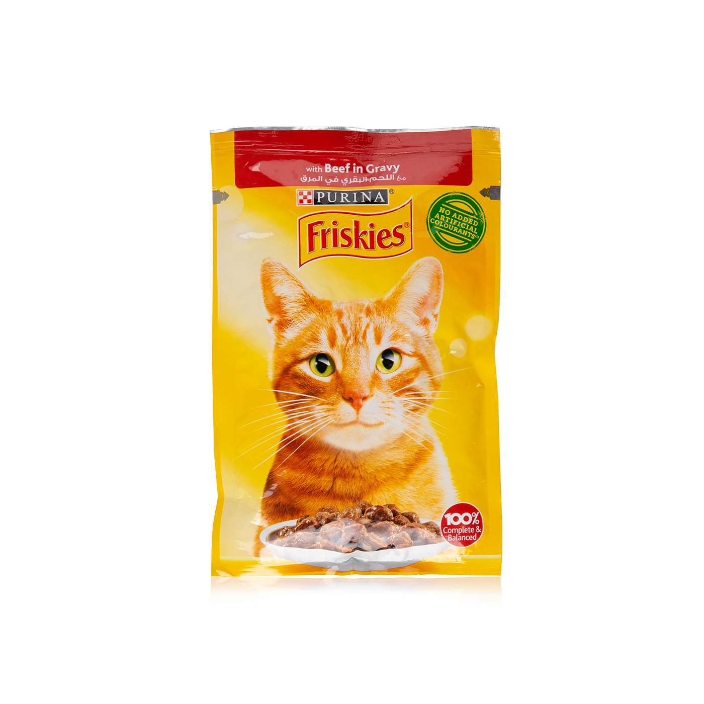 Purina Friskies beef chunks in gravy pouch cat food 85g - Spinneys UAE