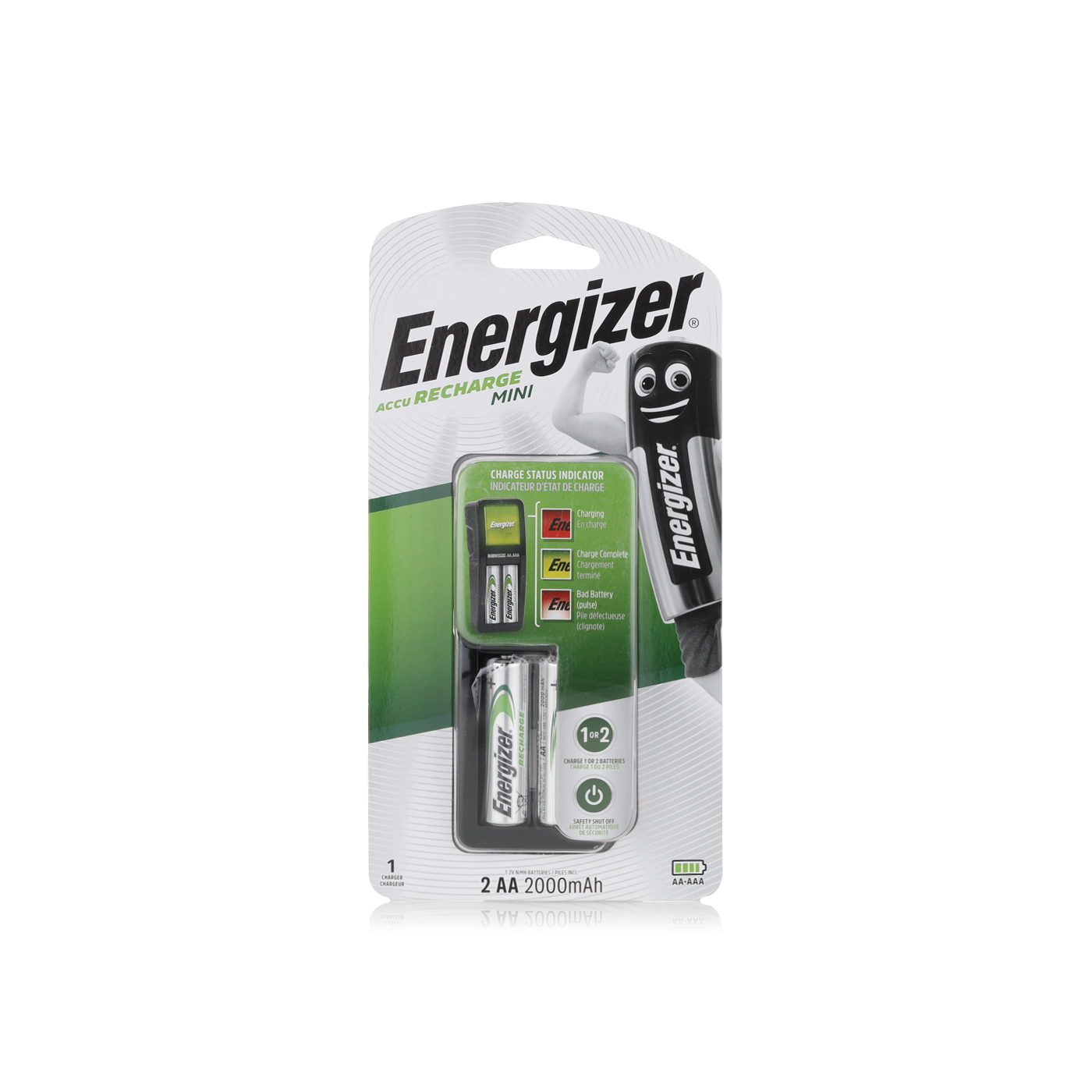 Energizer mini charger with x2 AA batteries - Spinneys UAE