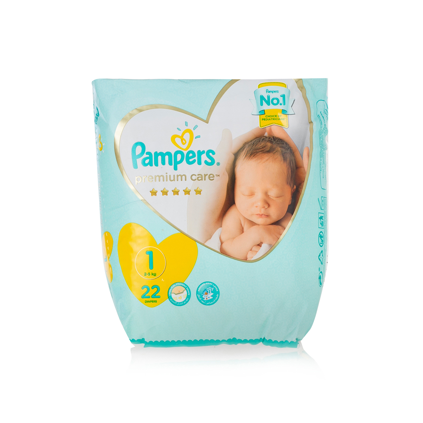 Pampers Premium Care Nappies Size 1 x 22
