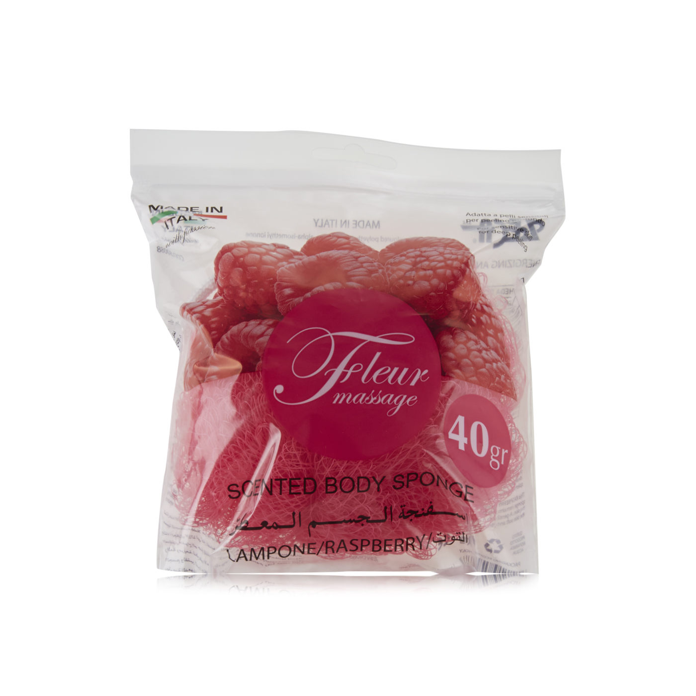 Zeca Perfumed Bath Sponge Raspberry 40g