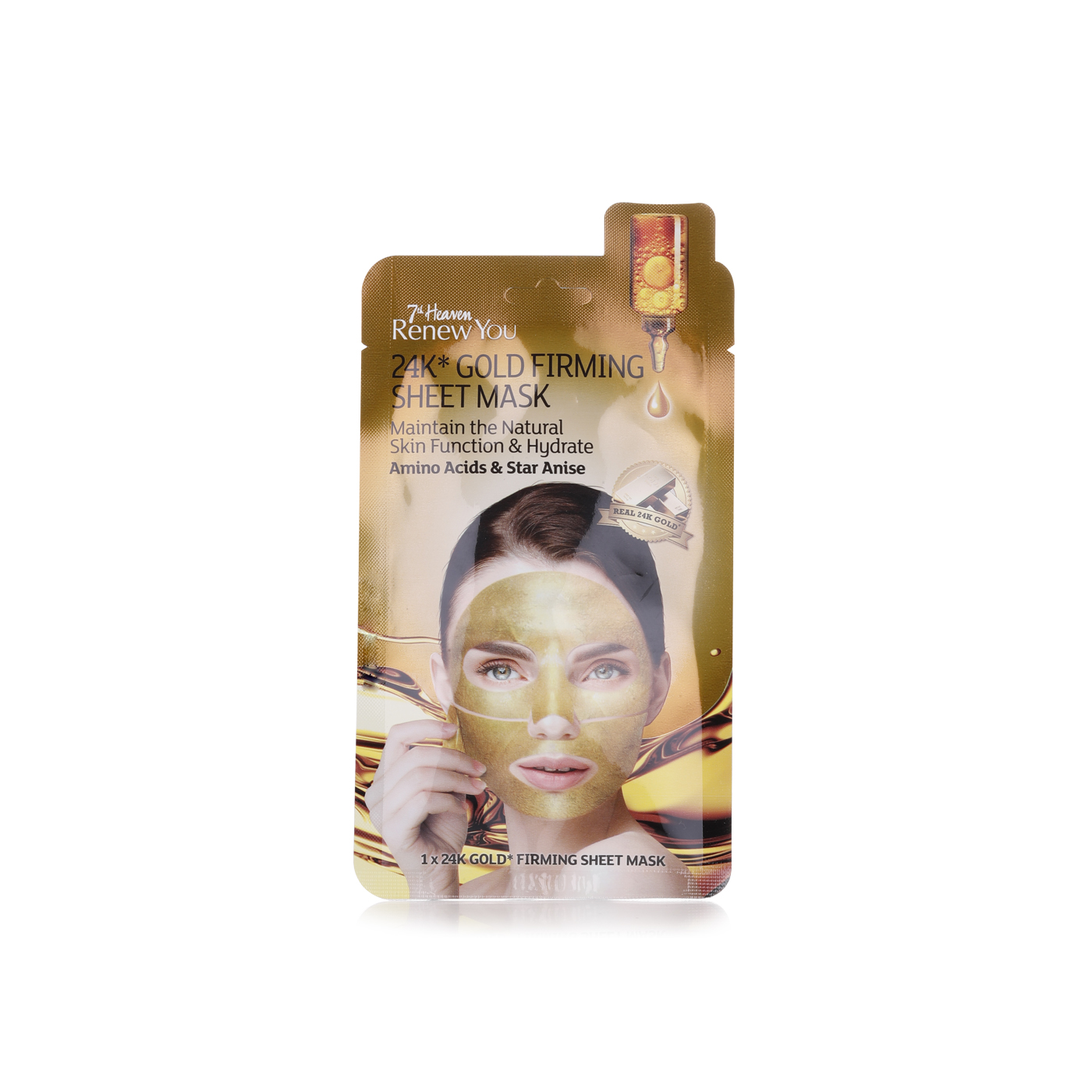 7th Heaven Renew You 24k Gold Firming Sheet Mask