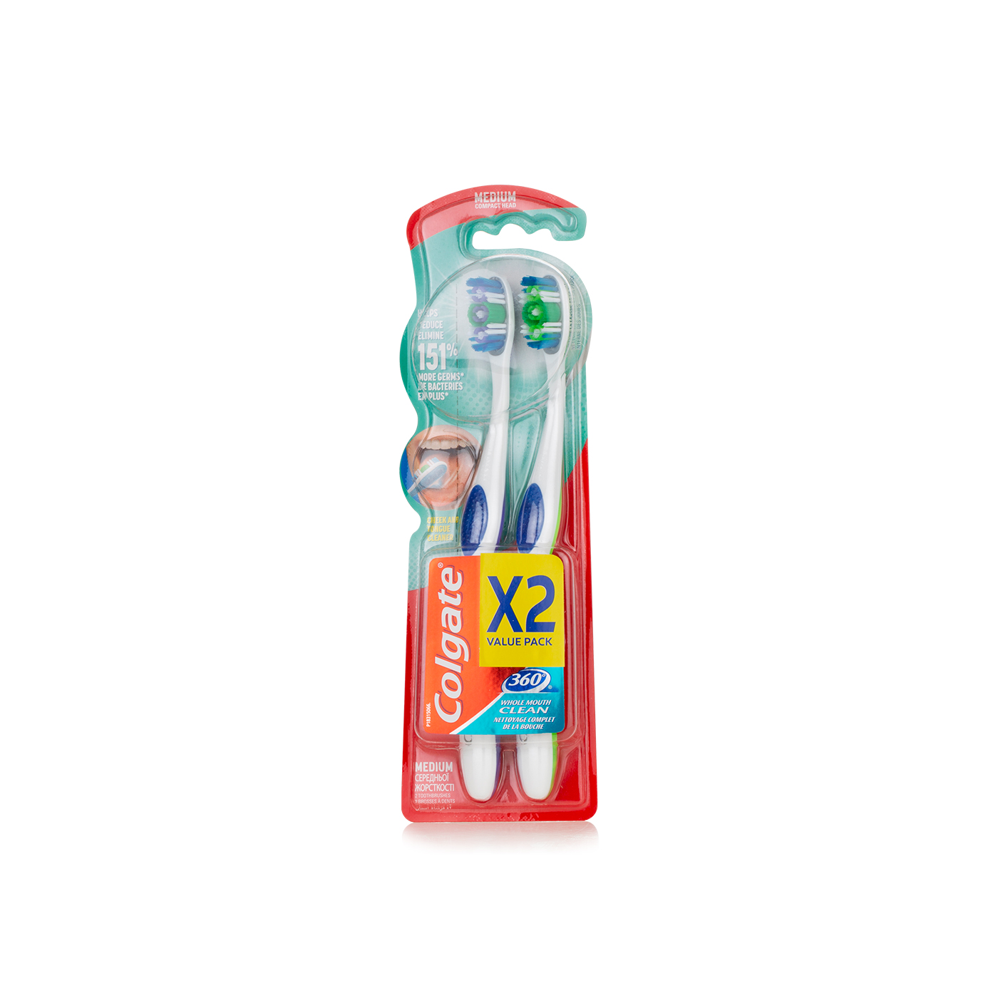 Colgate 360 Interdental Medium Toothbrush x 2