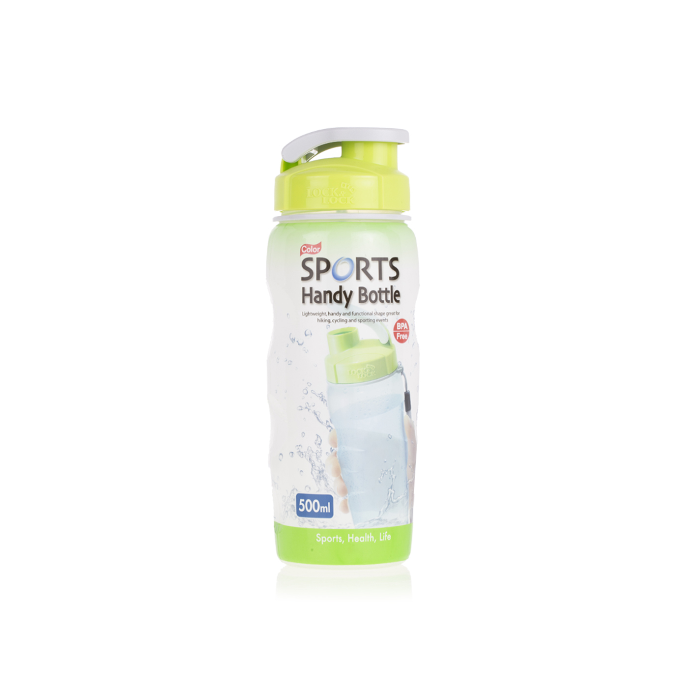 Lock & Lock Green Bpa Free Sports Water Bottle 500ml