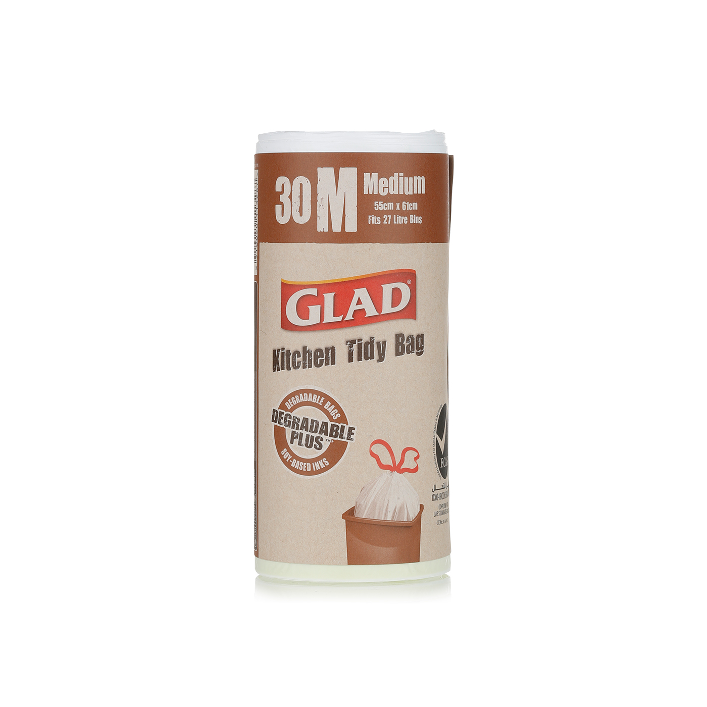 Glad Kitchen Tidy Medium Garbage Bags 55 x 61cm 27 litre x 30