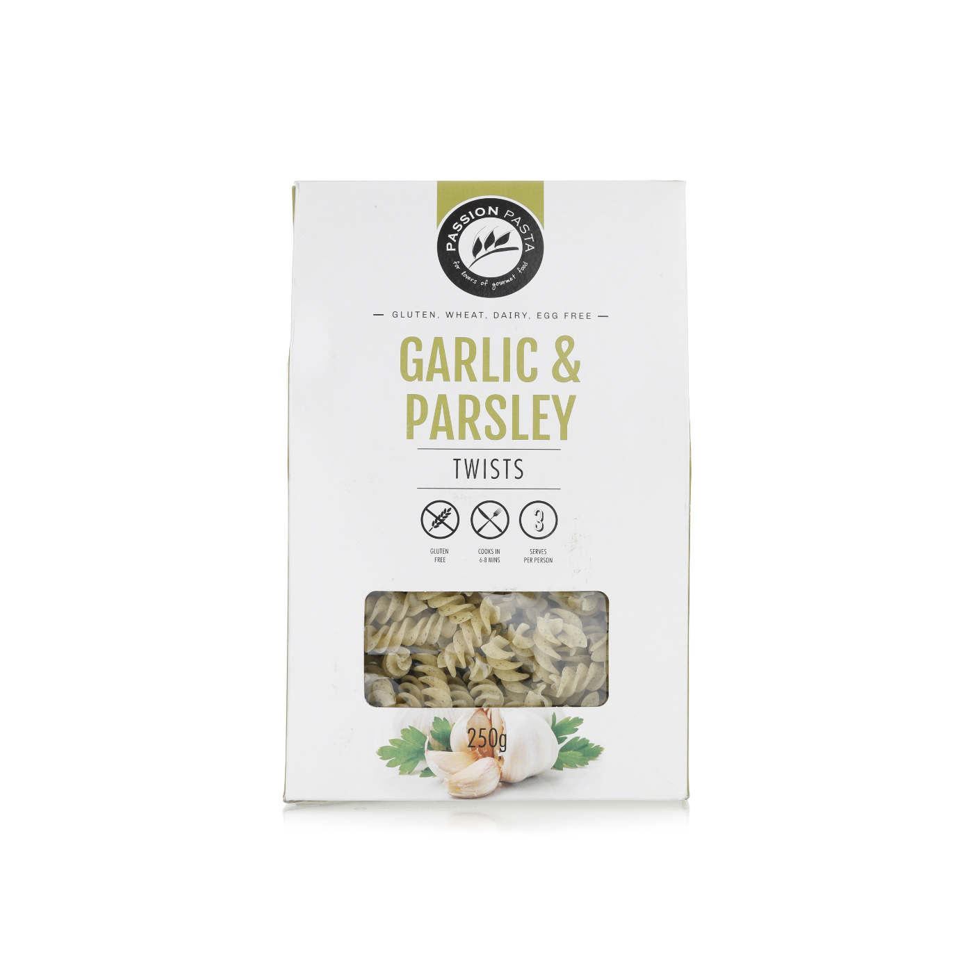 Passion Pasta Garlic and Parsley Spirals 250g