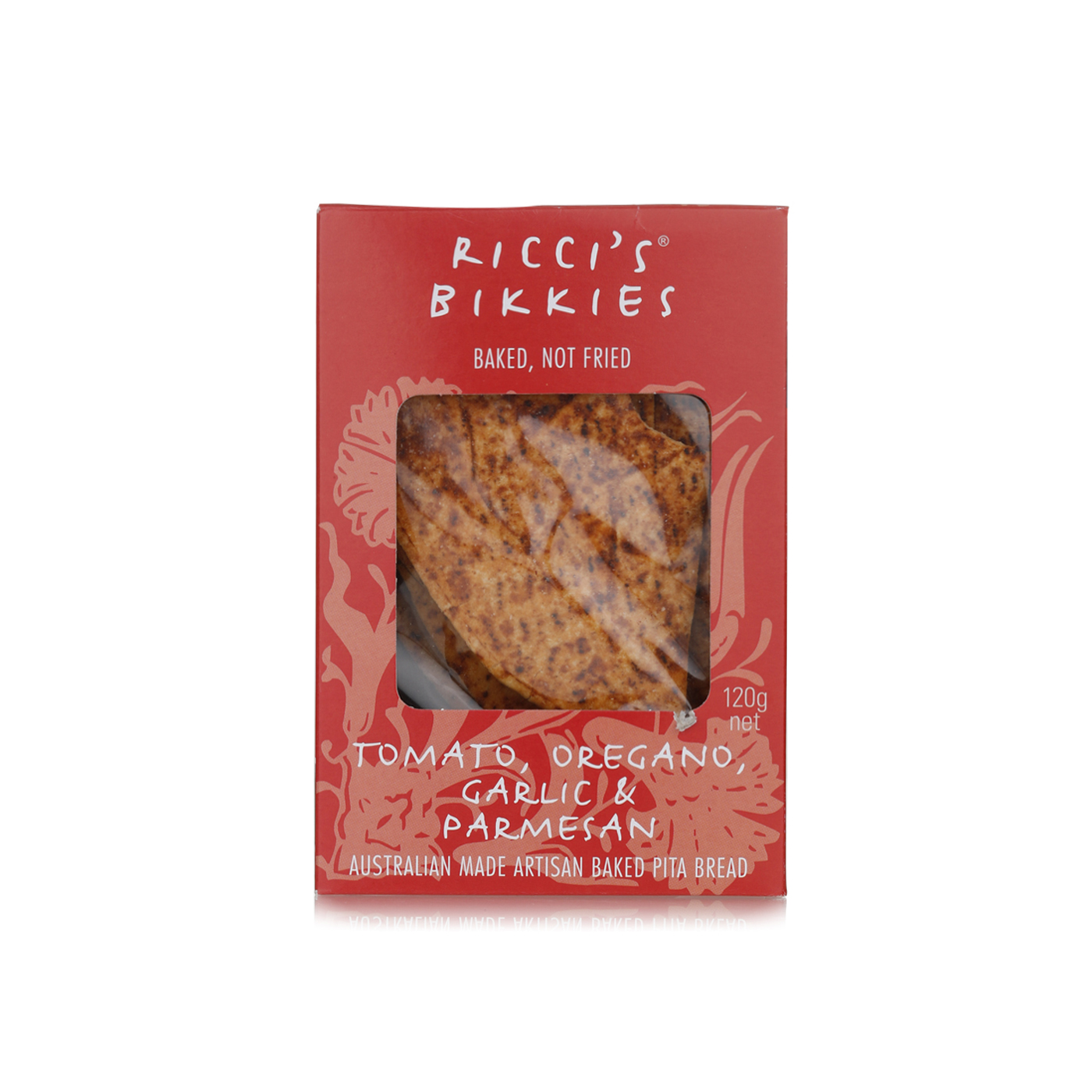 Ricci's Bikkies Tomato, Oregano, Garlic and Parmesan Baked Pita Bread 120g