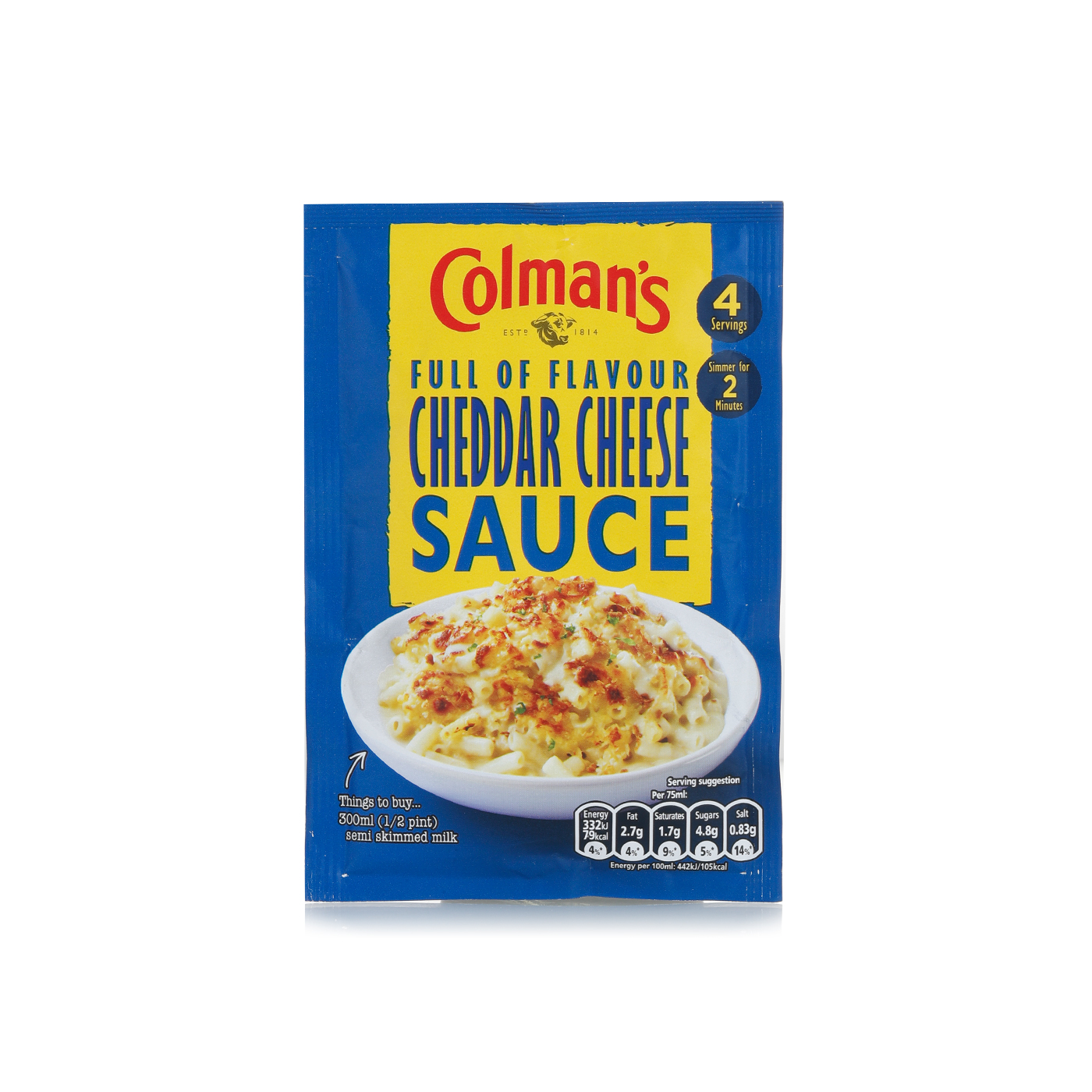 Colman's cheddar cheese sauce mix 40g Spinneys UAE