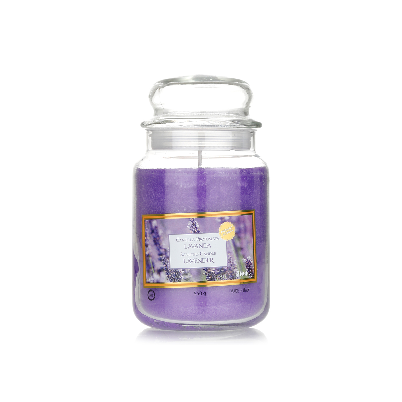 Aladino Scented Candle Jar in Lavender