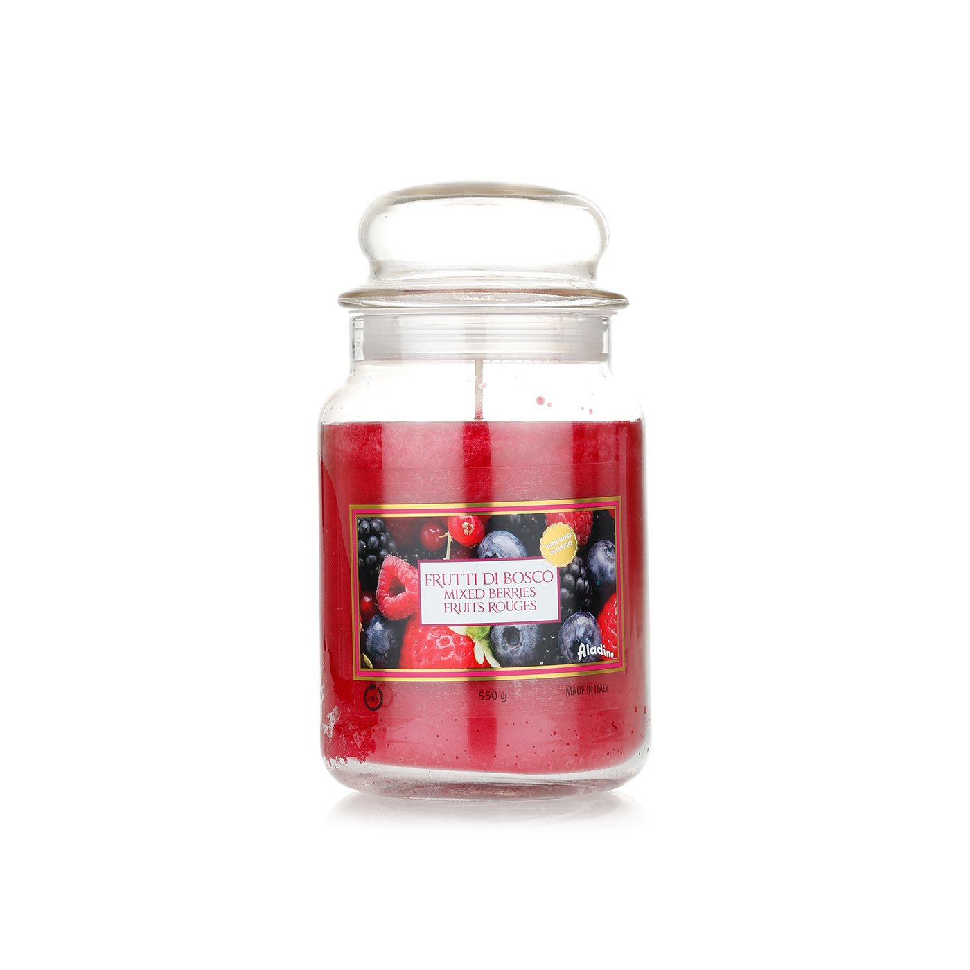 Aladino Scented Candle Jar in Berries