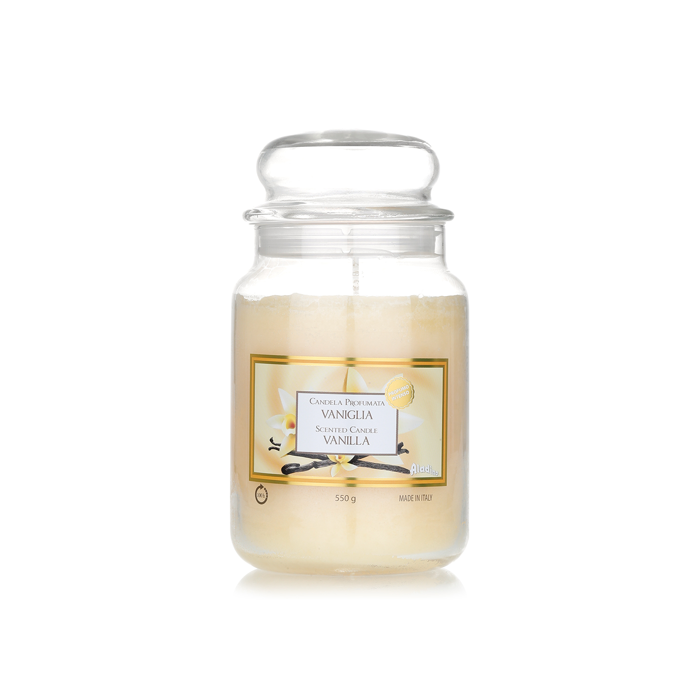 Aladino Scented Candle Jar in Vanilla