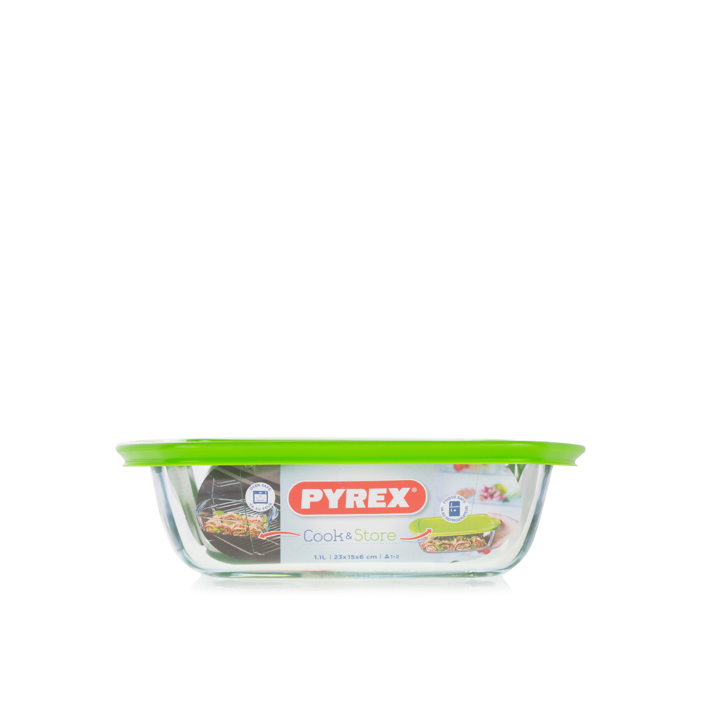 Pyrex Cook & Store Rectangular Dish with Lid 1.1 litre