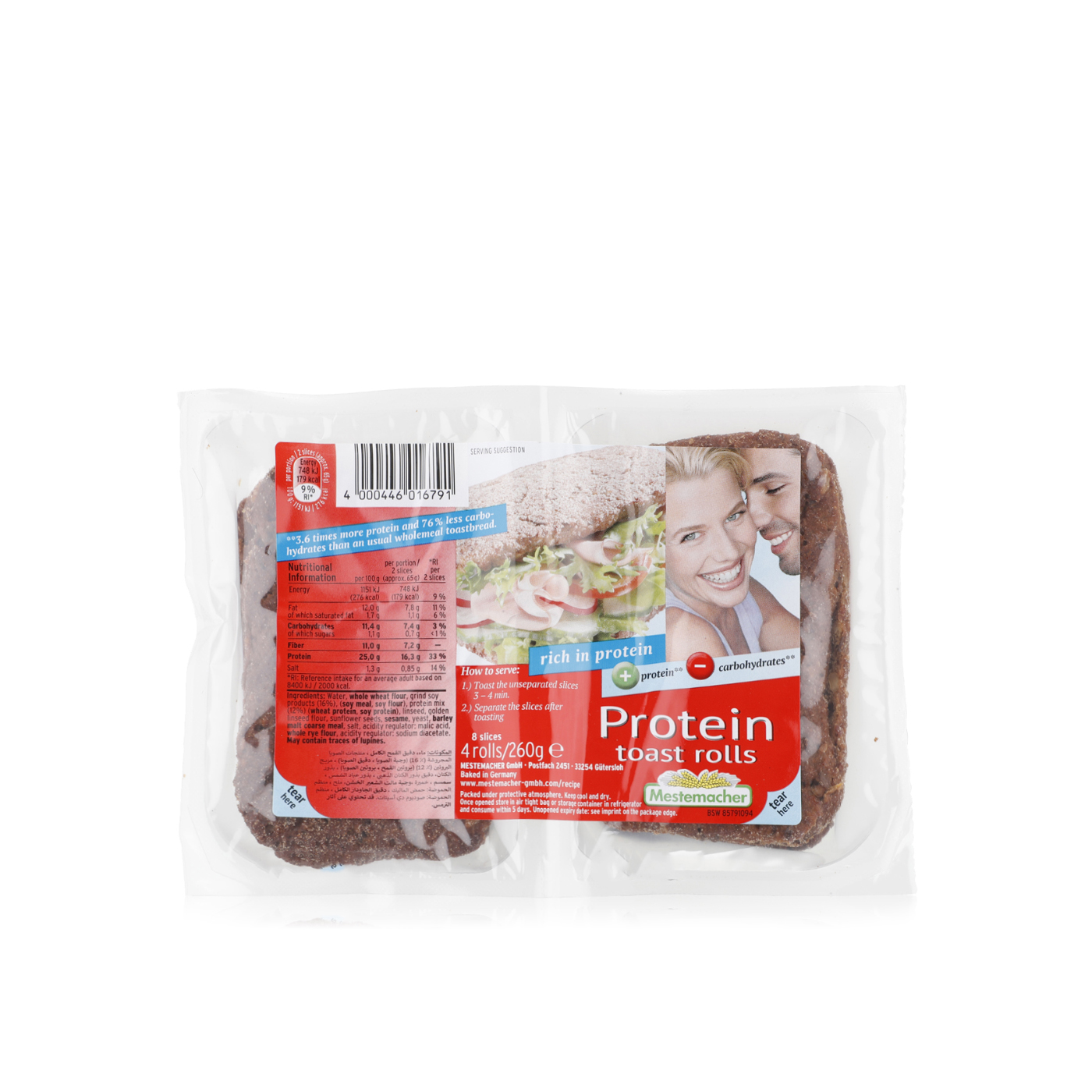 Mestemacher Protein Toast Bread 260g