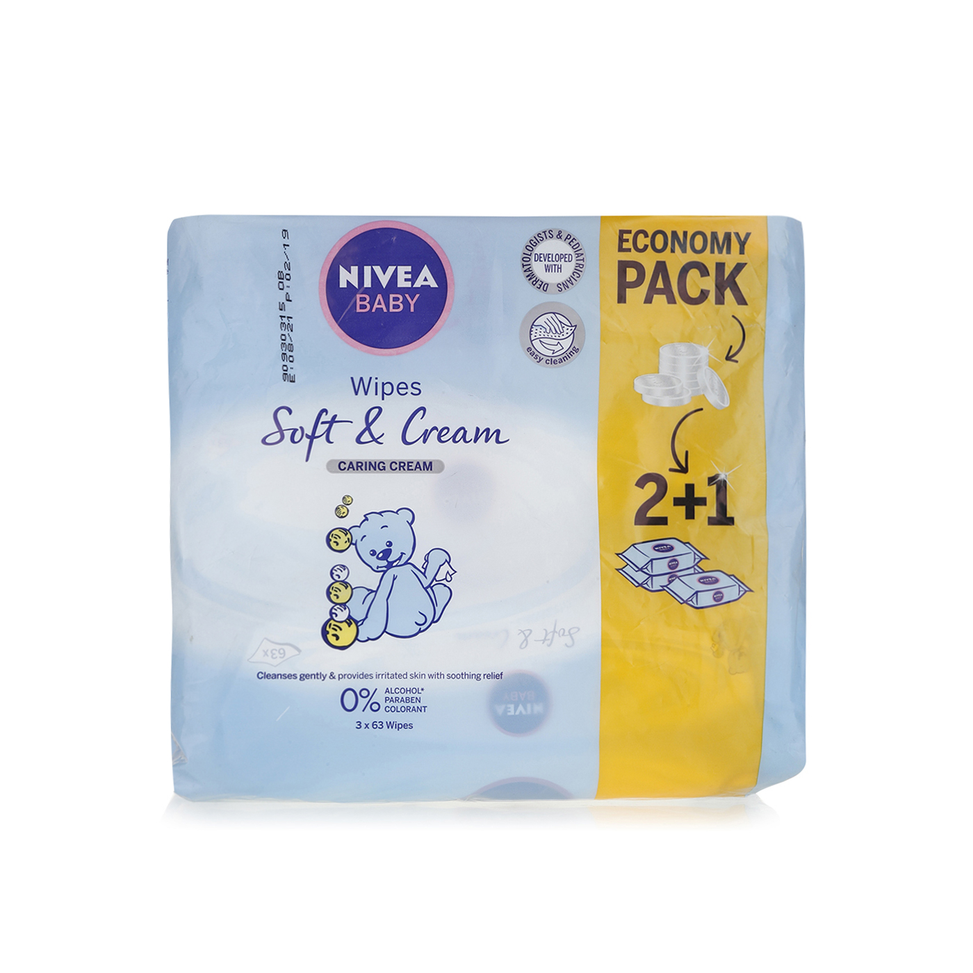 Nivea Soft & Cream Baby Wipes x 63 2+1