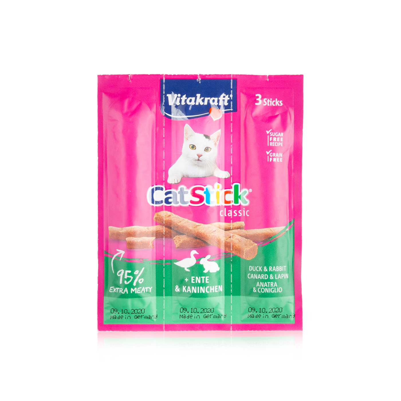 Vitakraft Vita Duck & Rabbit Cat Stick x 3