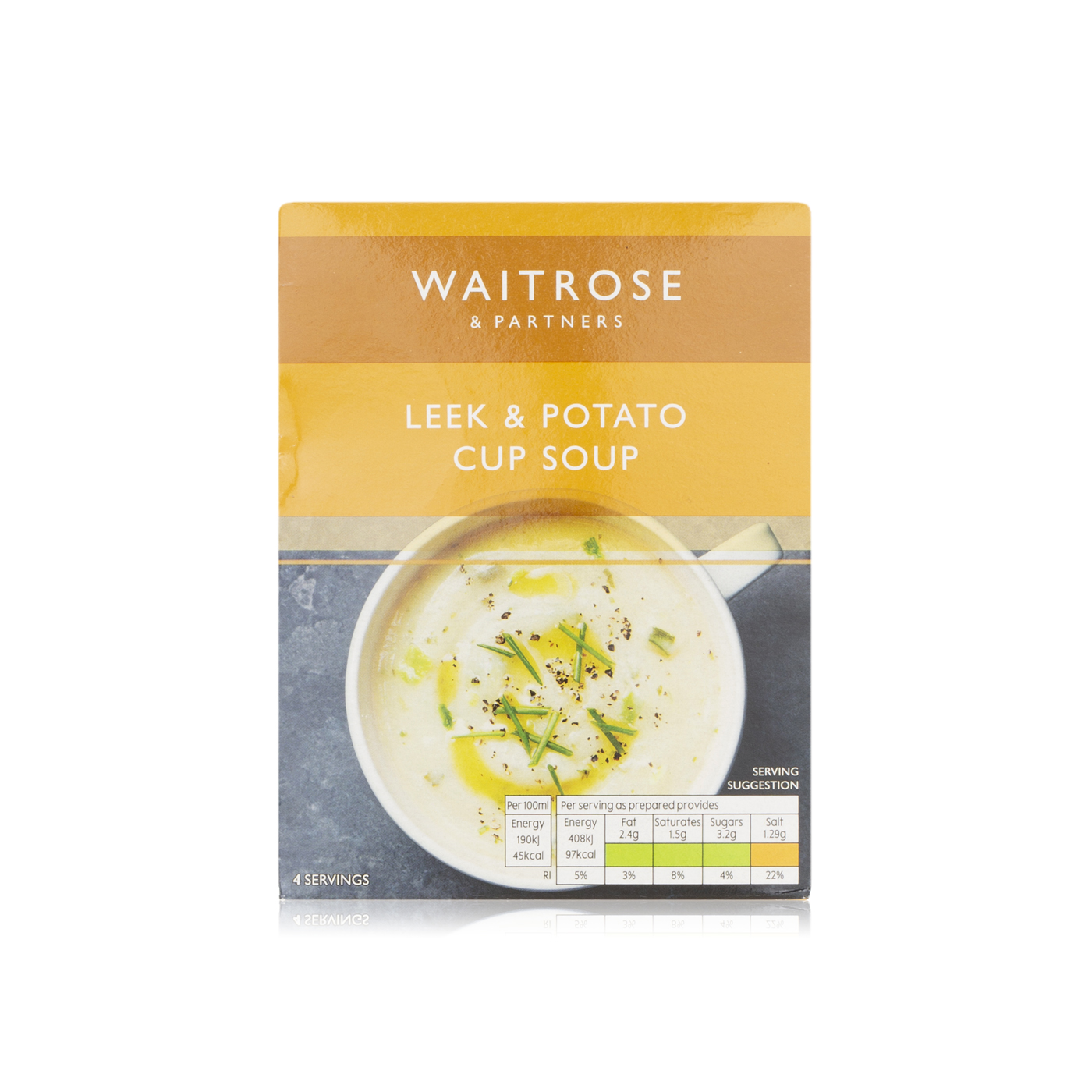 Waitrose Potato and Leek Soup in a Cup 100g