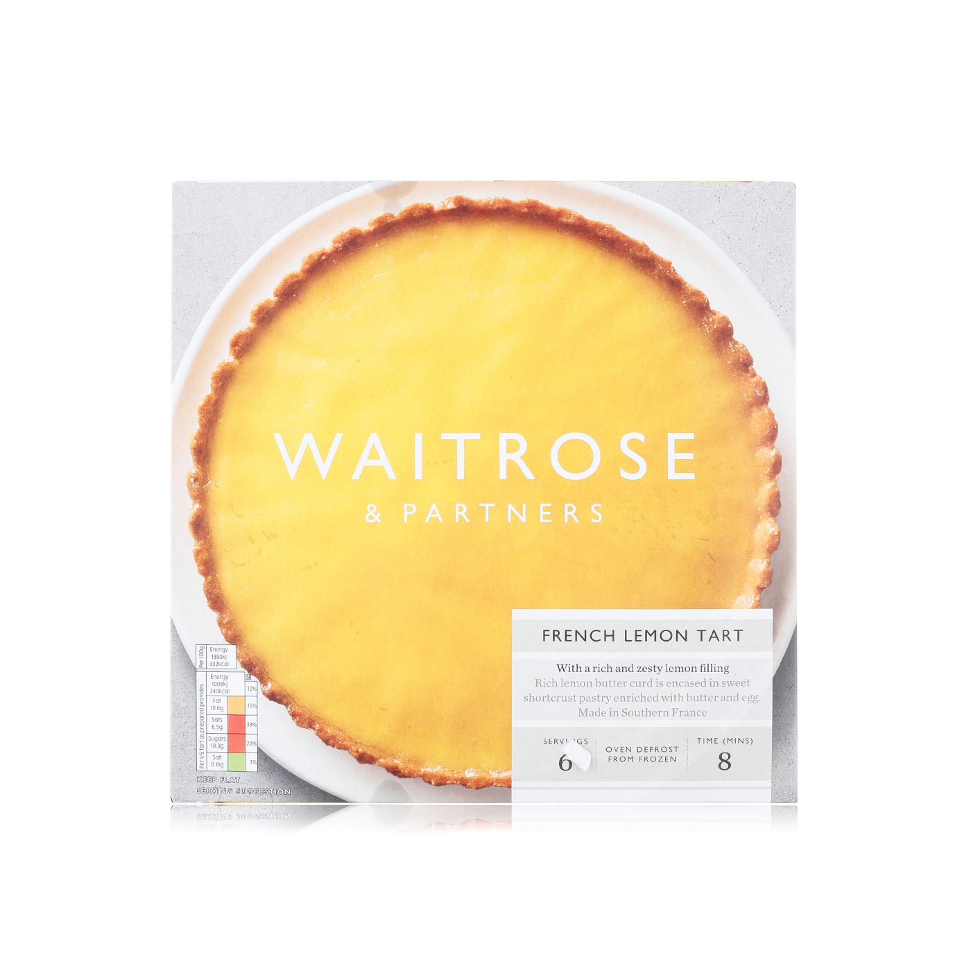 Waitrose Frozen French Lemon Tart 435G