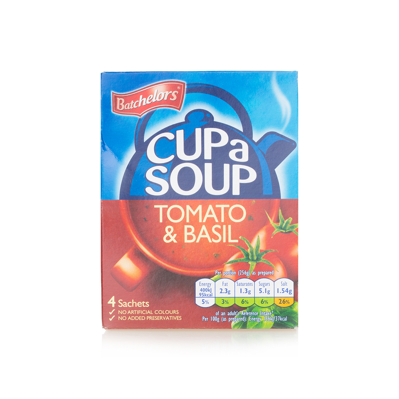 Batchelors Tomato & Basil Cup a Soup 256g x 4