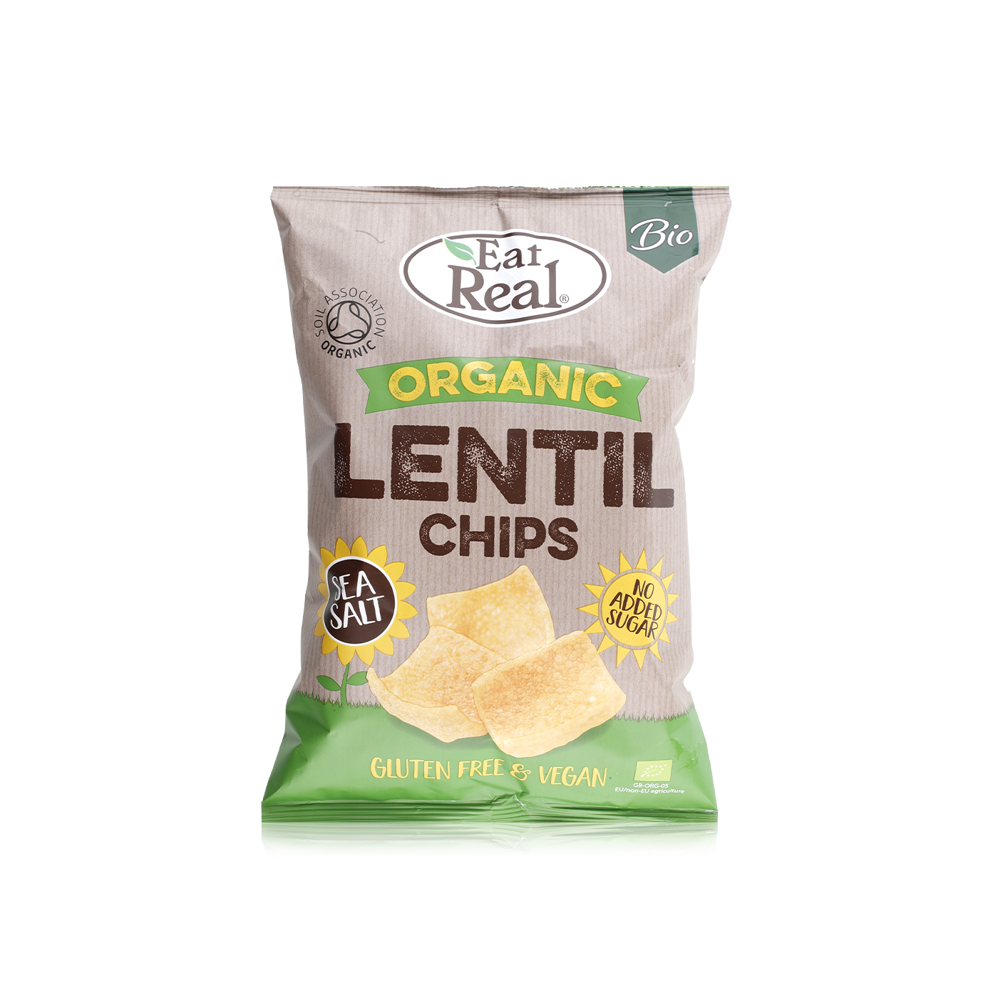 Eat Real Organic Lentil Chips Sea Salt 100g