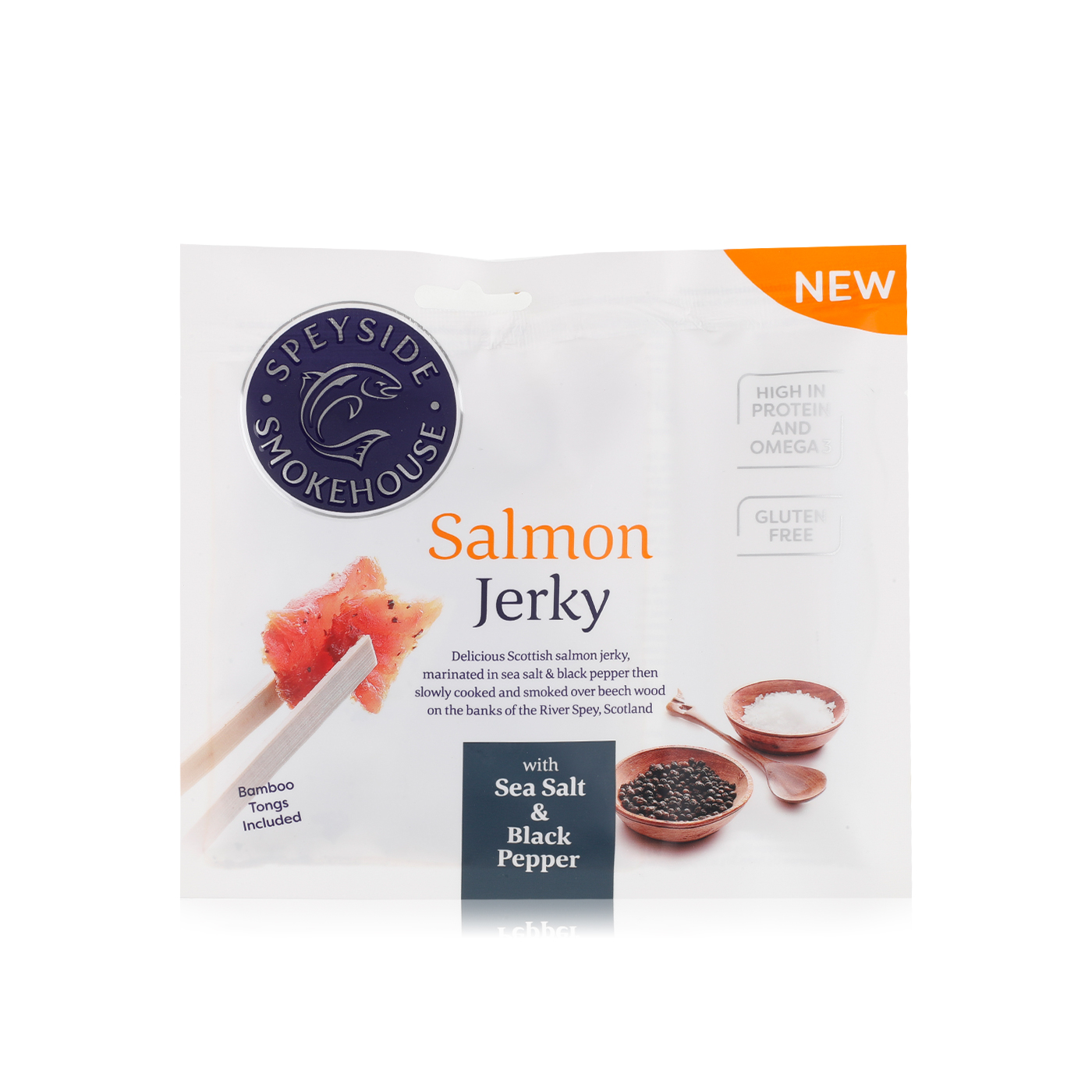 Speyside Smokehouse salmon jerky salt & pepper 30g Spinneys UAE