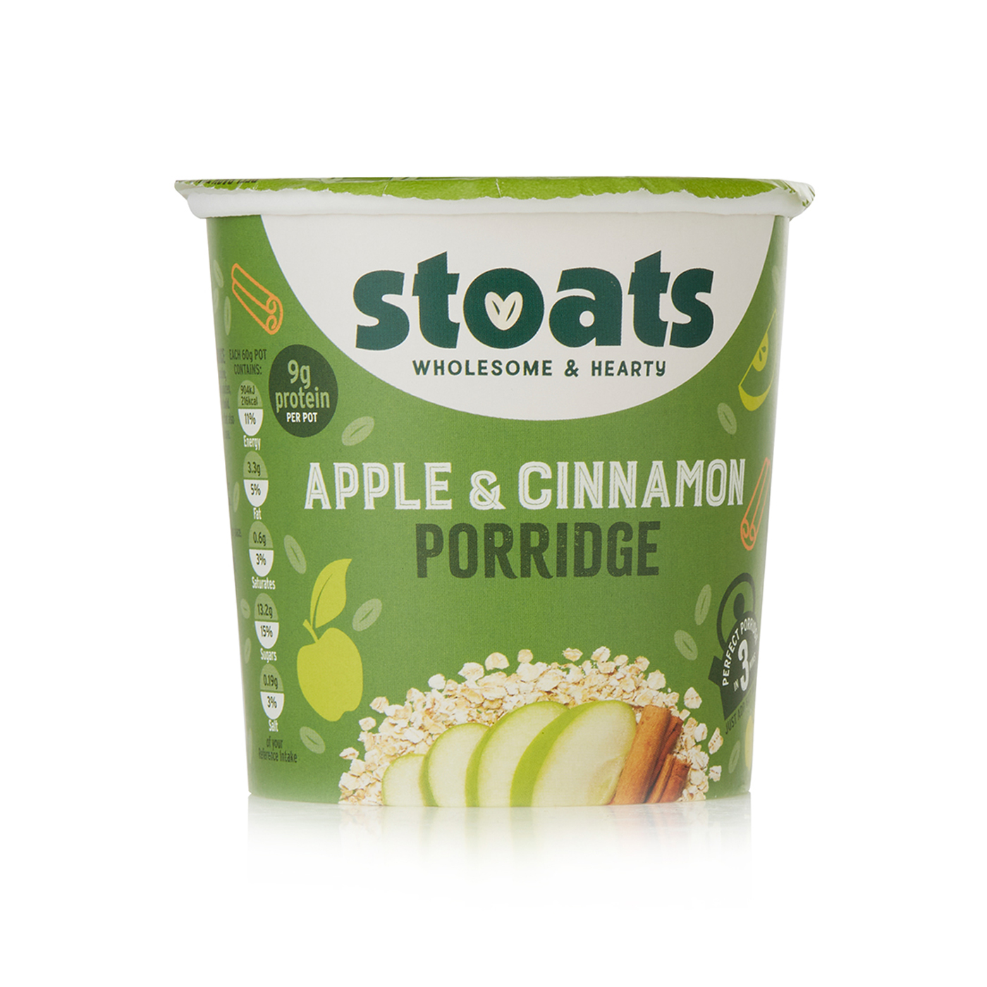 Stoats Apple and Cinnamon Porridge Pot 60g