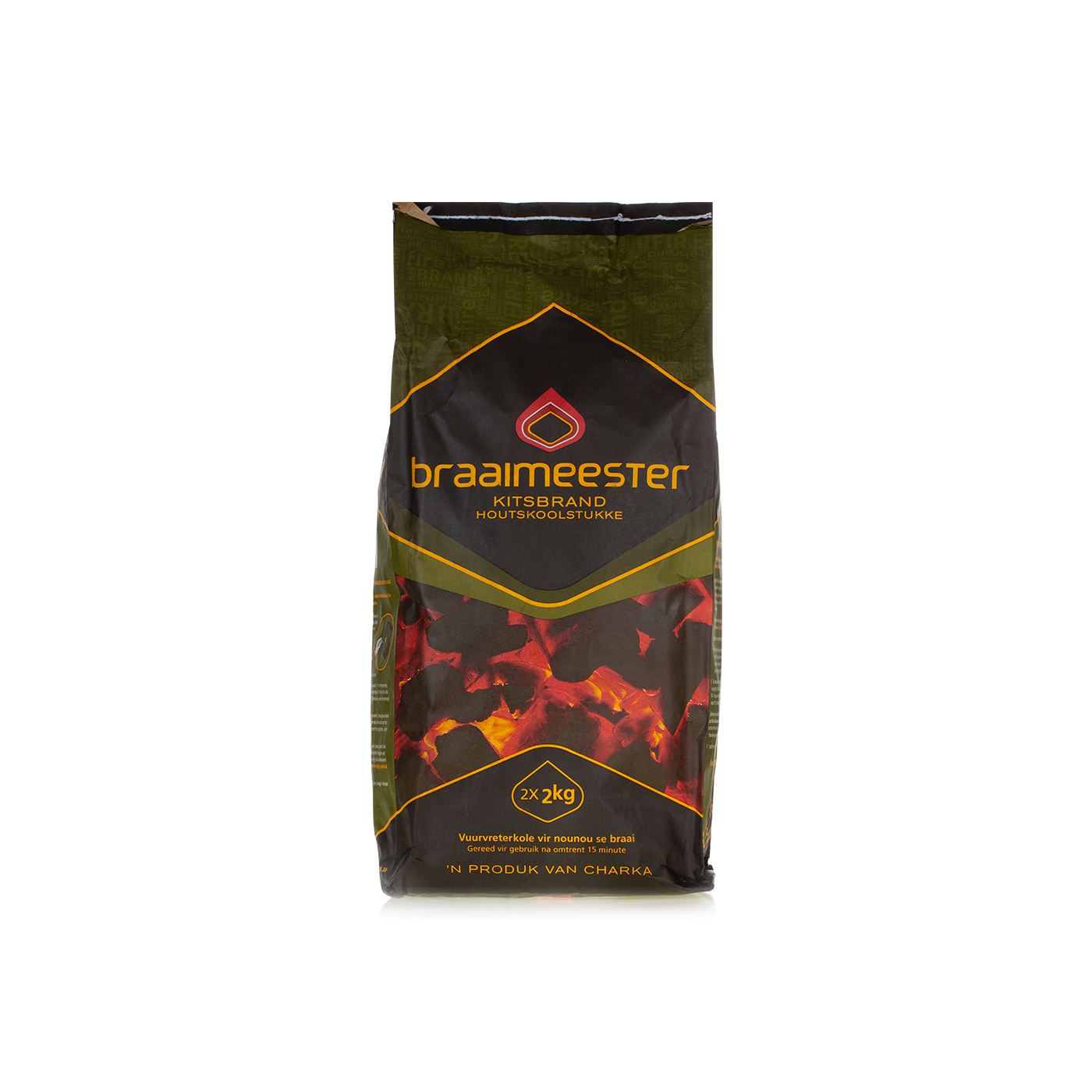 Charka Braaimeester Charcoal 2kg x 2
