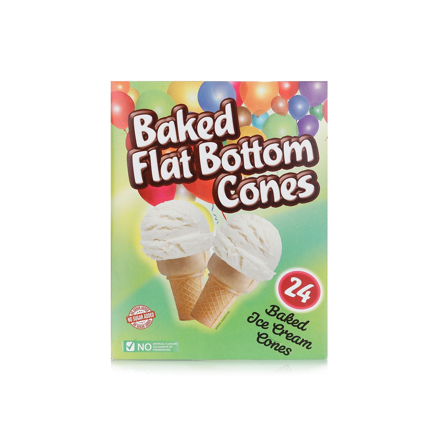 Honey Fields Baked Flat Bottom Cones x 24