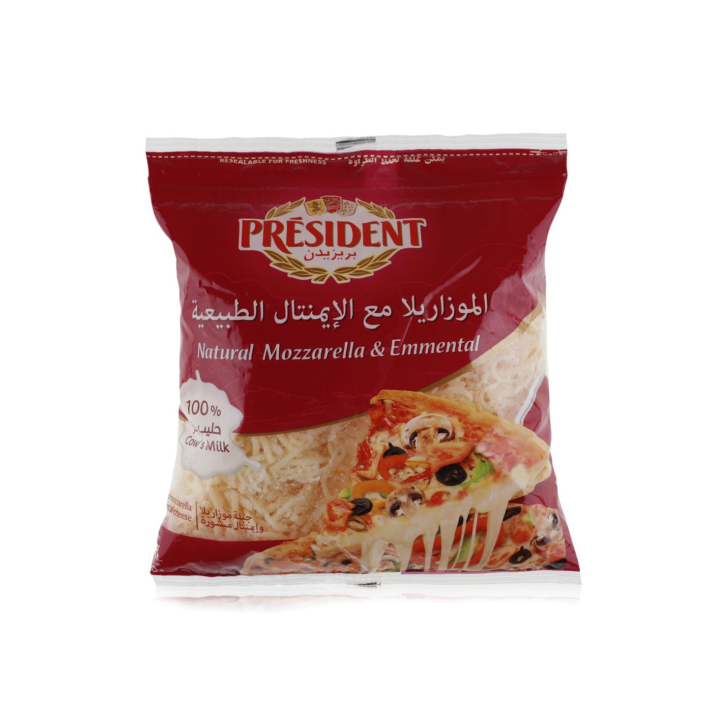 President Shredded Emmental & Mozzarella Cheese 450g