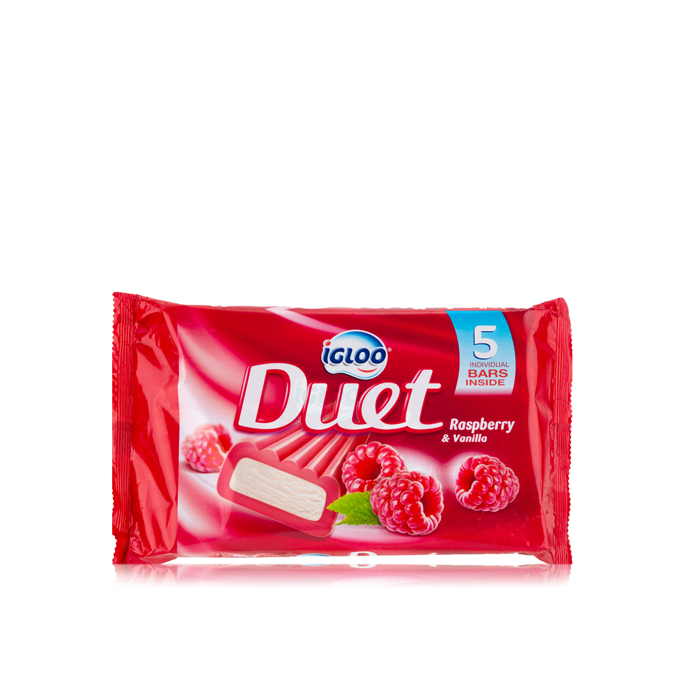 Igloo Duet raspberry & vanilla ice cream 5x65ml Spinneys UAE