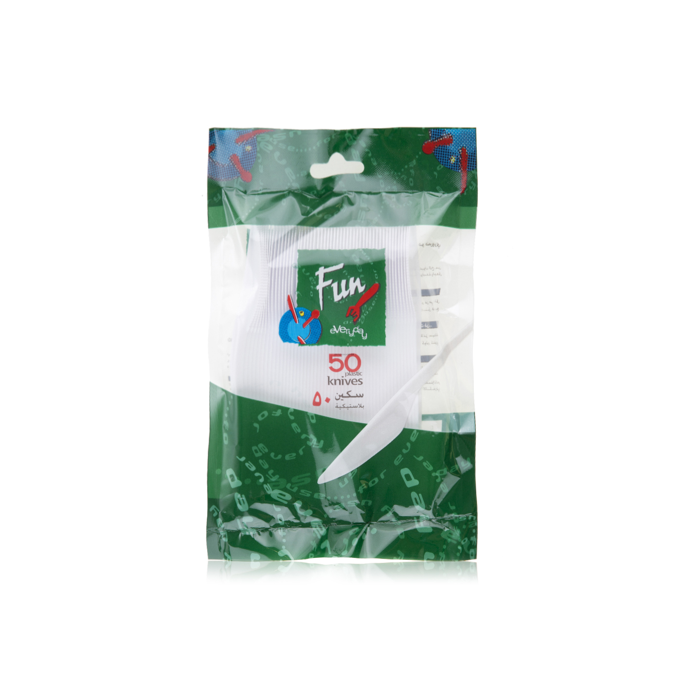 Fun Knife Plastic White 50 Pack