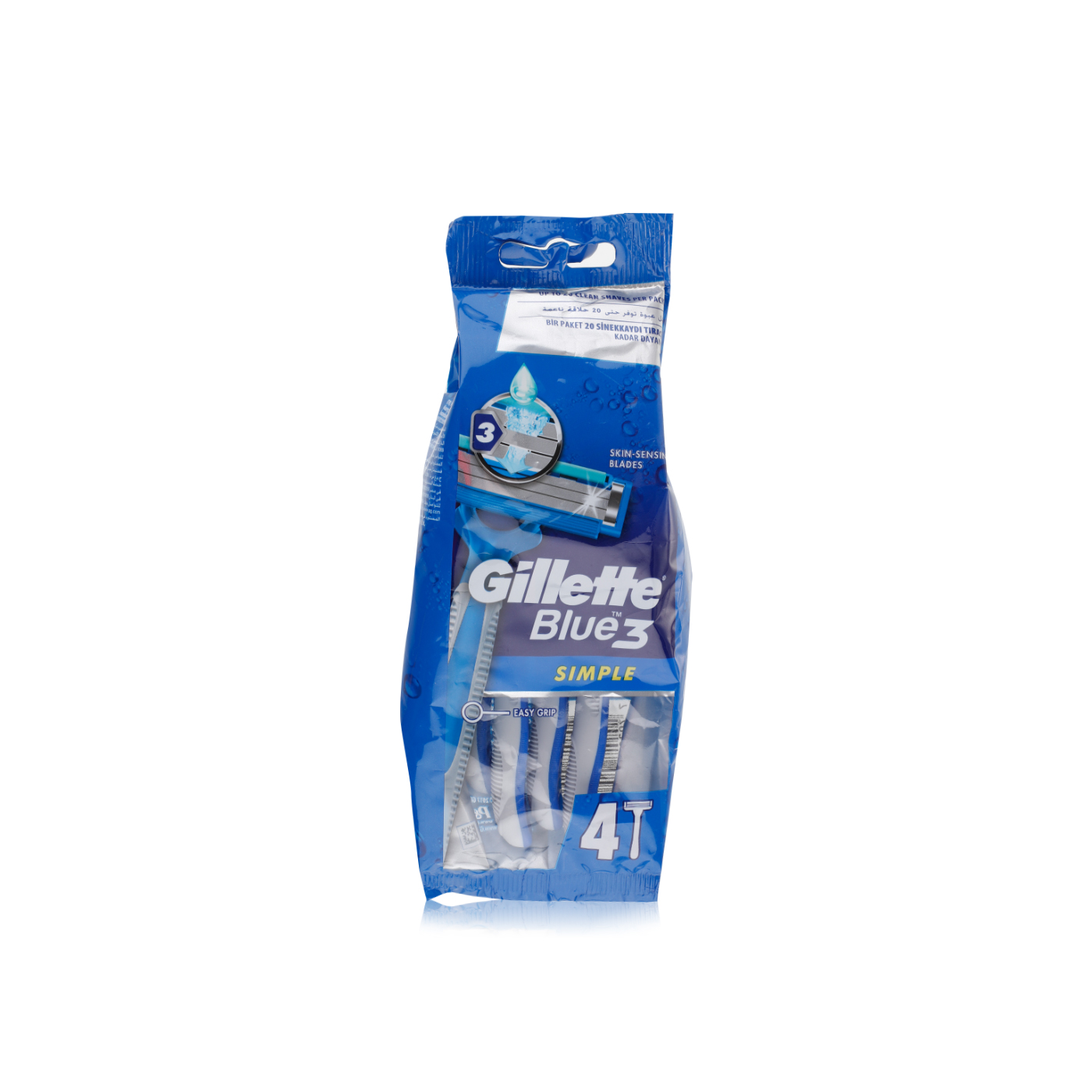 Gillette Blue3 Cool Disposable Razors x 4
