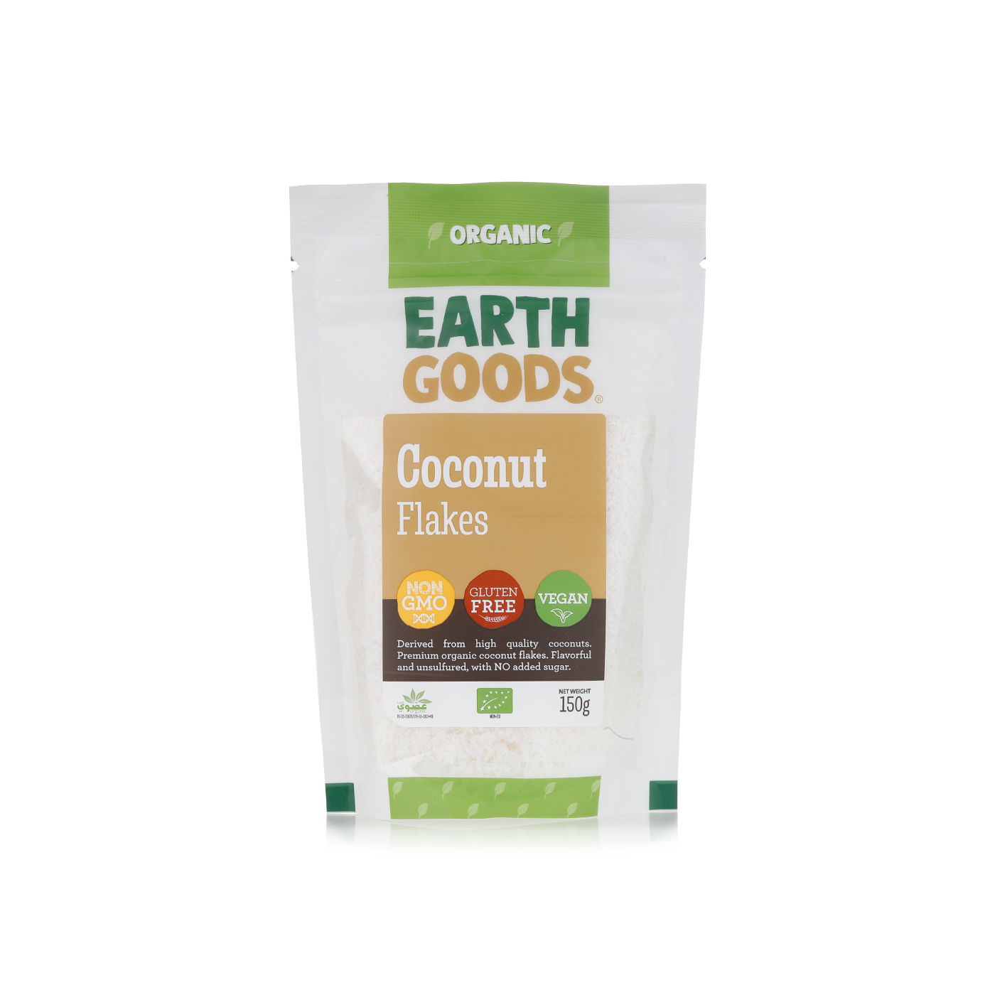 Earth Goods organic coconut flakes 150g Spinneys UAE