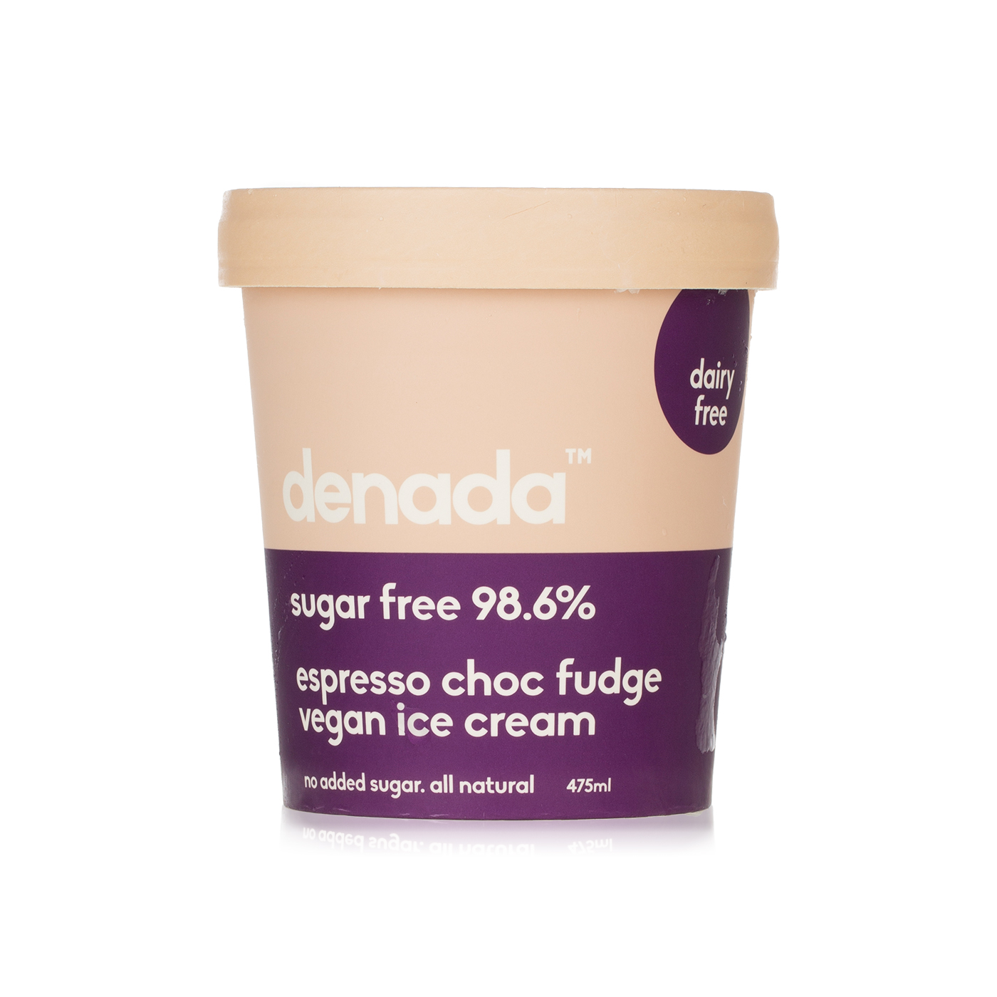 Denada espresso choc fudge vegan ice cream 475ml Spinneys UAE