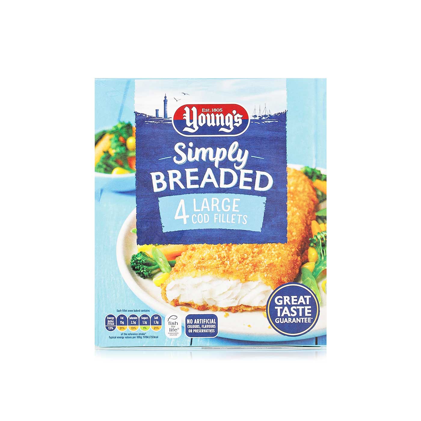 Young's breaded cod fillets 440g - Spinneys UAE