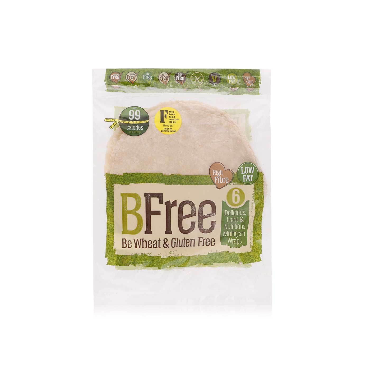 BFree Vegan And Gluten Free Multigrain Wraps 252g X6 - Spinneys UAE