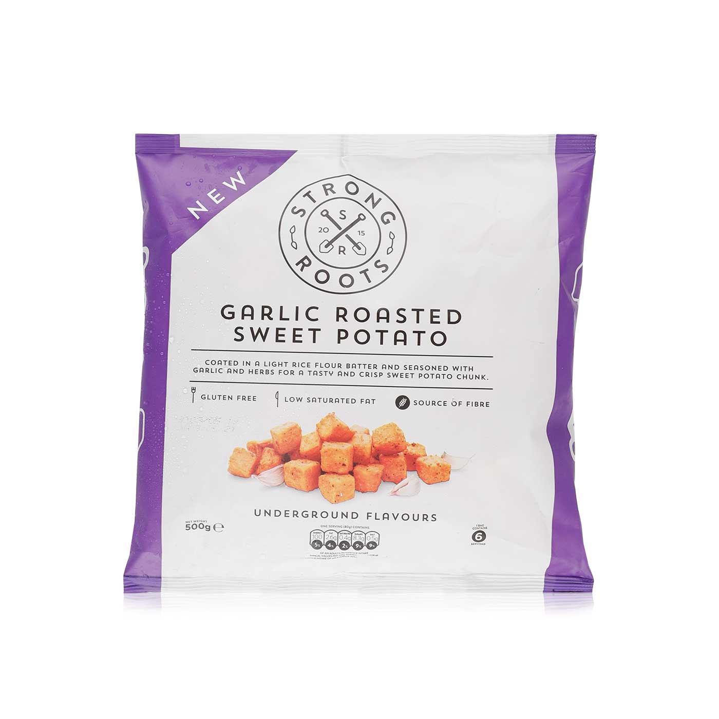Strong Roots Frozen Vegan Garlic Roasted Sweet Potato 500G