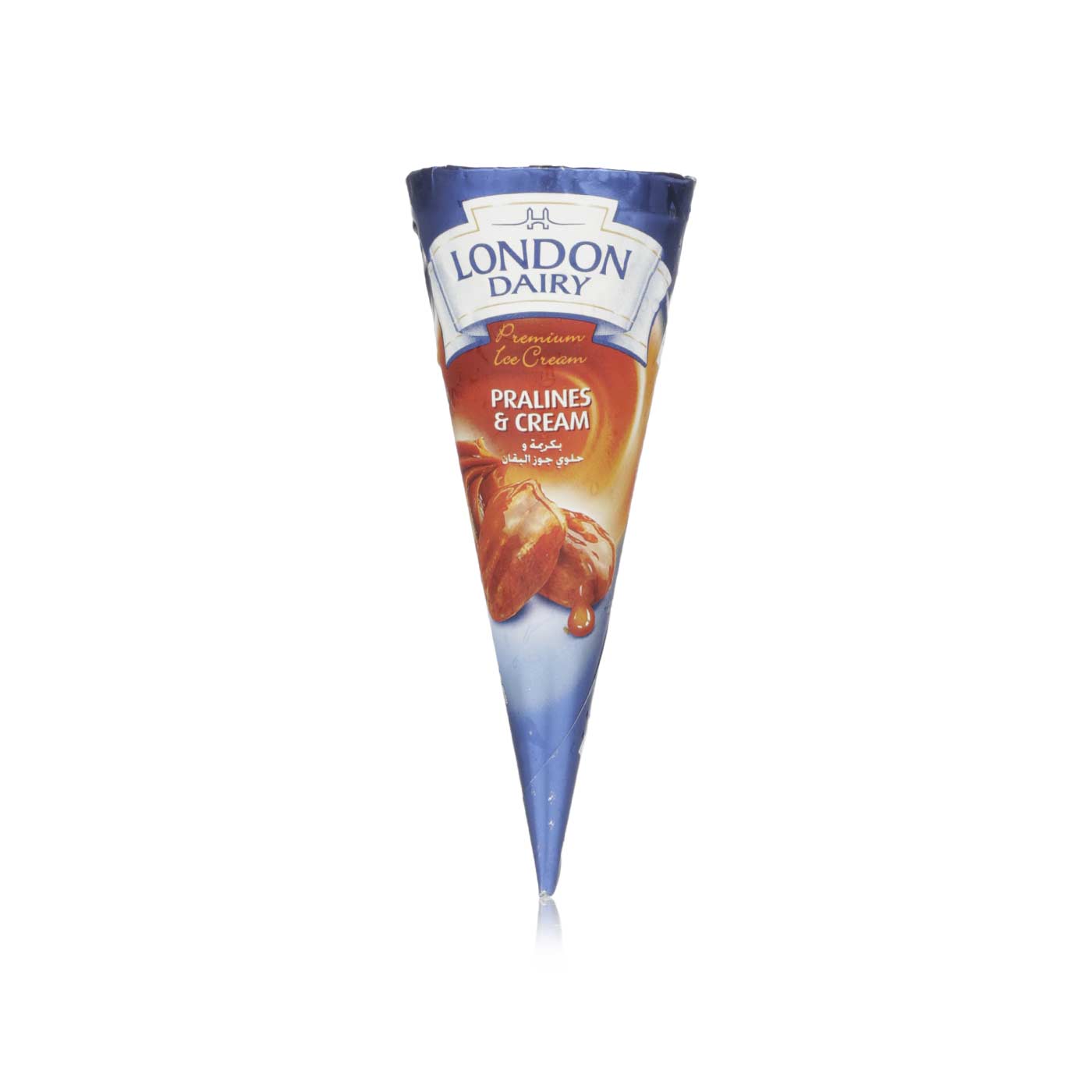 London Dairy Praline Ice Cream Cone 120Ml