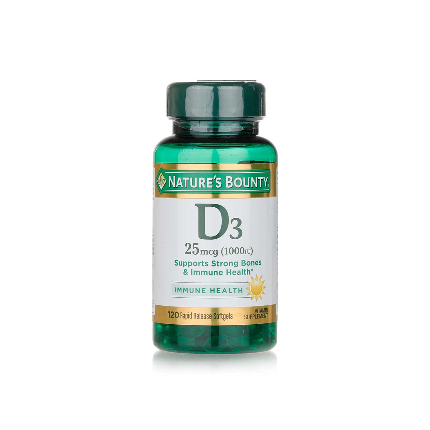 Nature's Bounty D3 25mcg Softgels x 120 - Spinneys United Arab Emirates