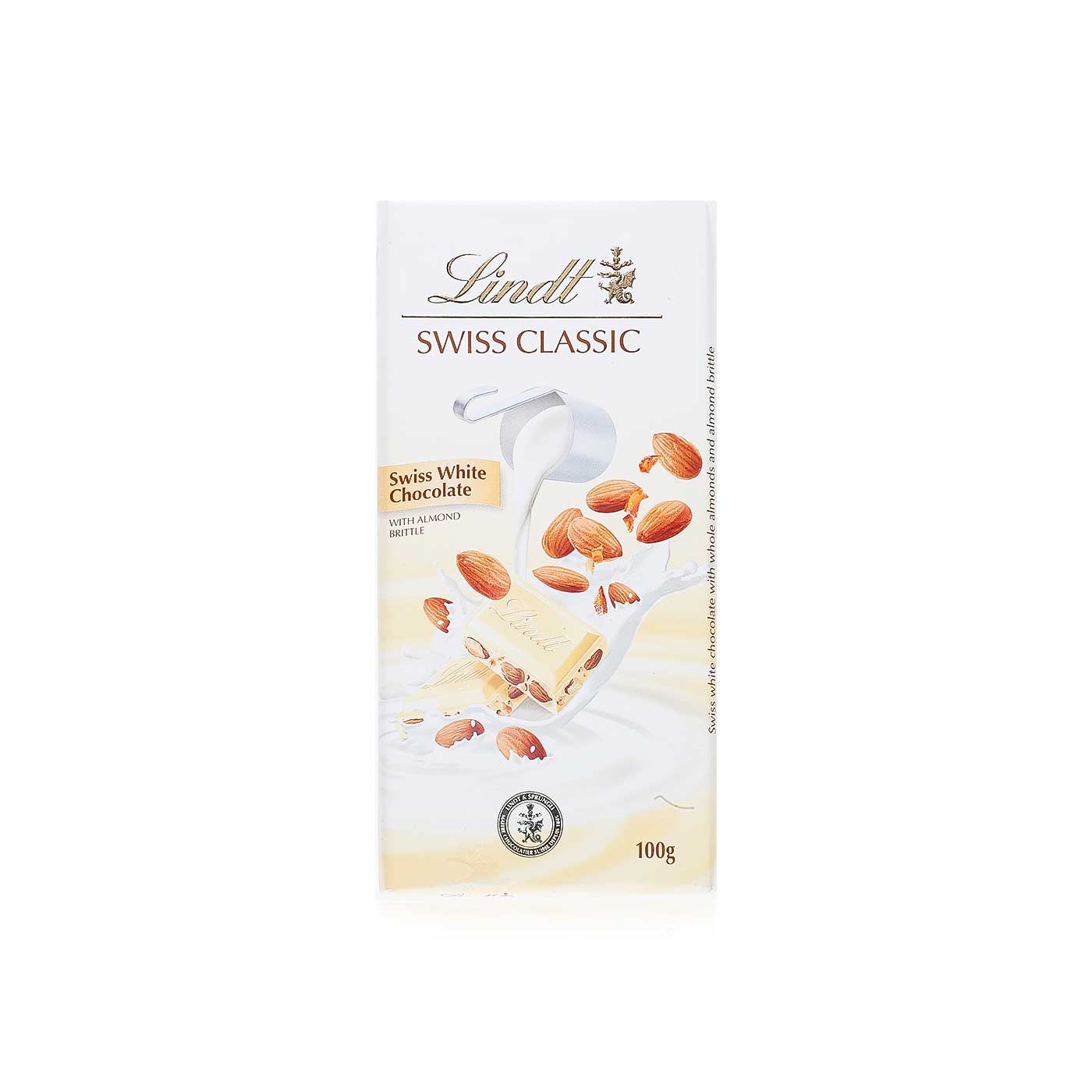Lindt Swiss Classic White Almond Chocolate 100g