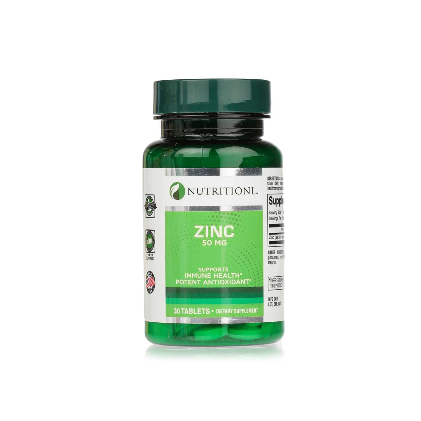 Nutritionl zinc tablets 50mg x30 Spinneys UAE