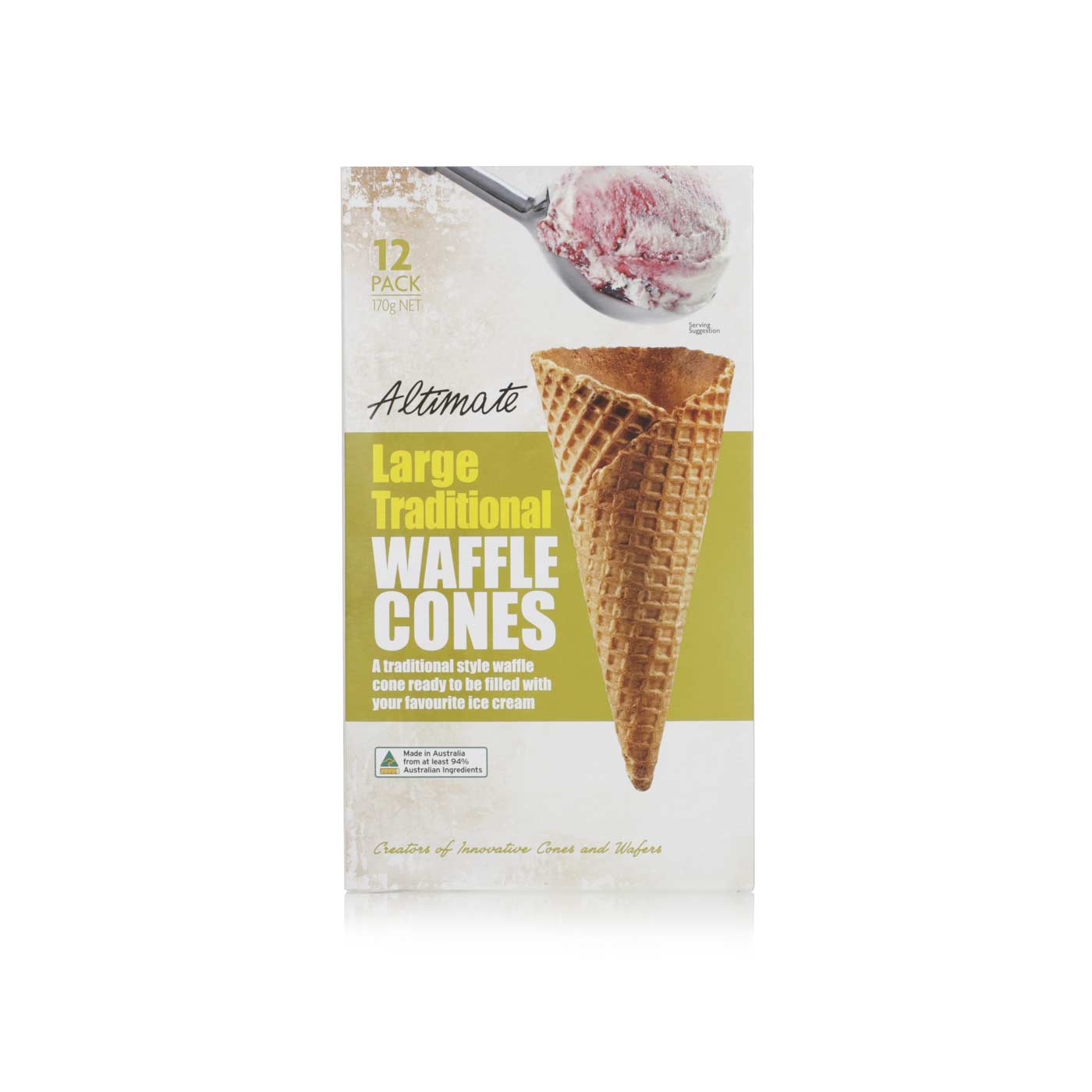 Altimate waffle cones large x12 170g Spinneys UAE