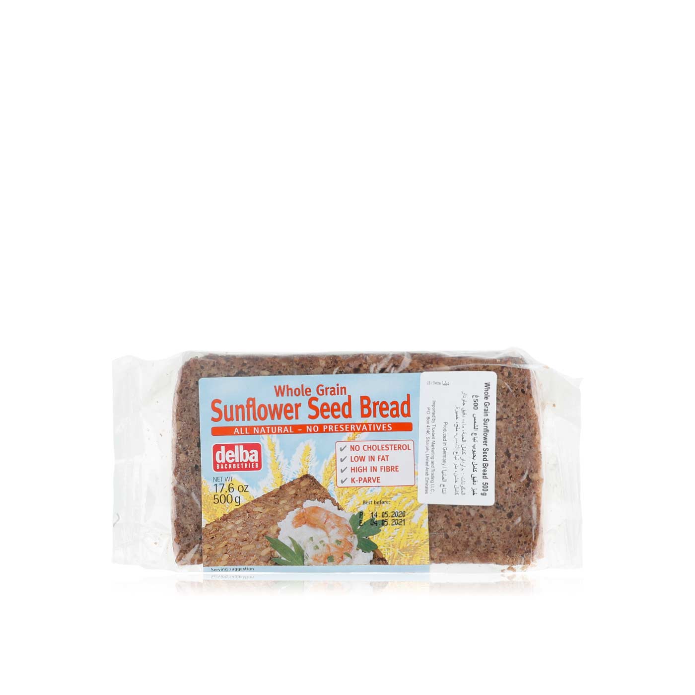 Delba Sunflower Bread in Foil 500g