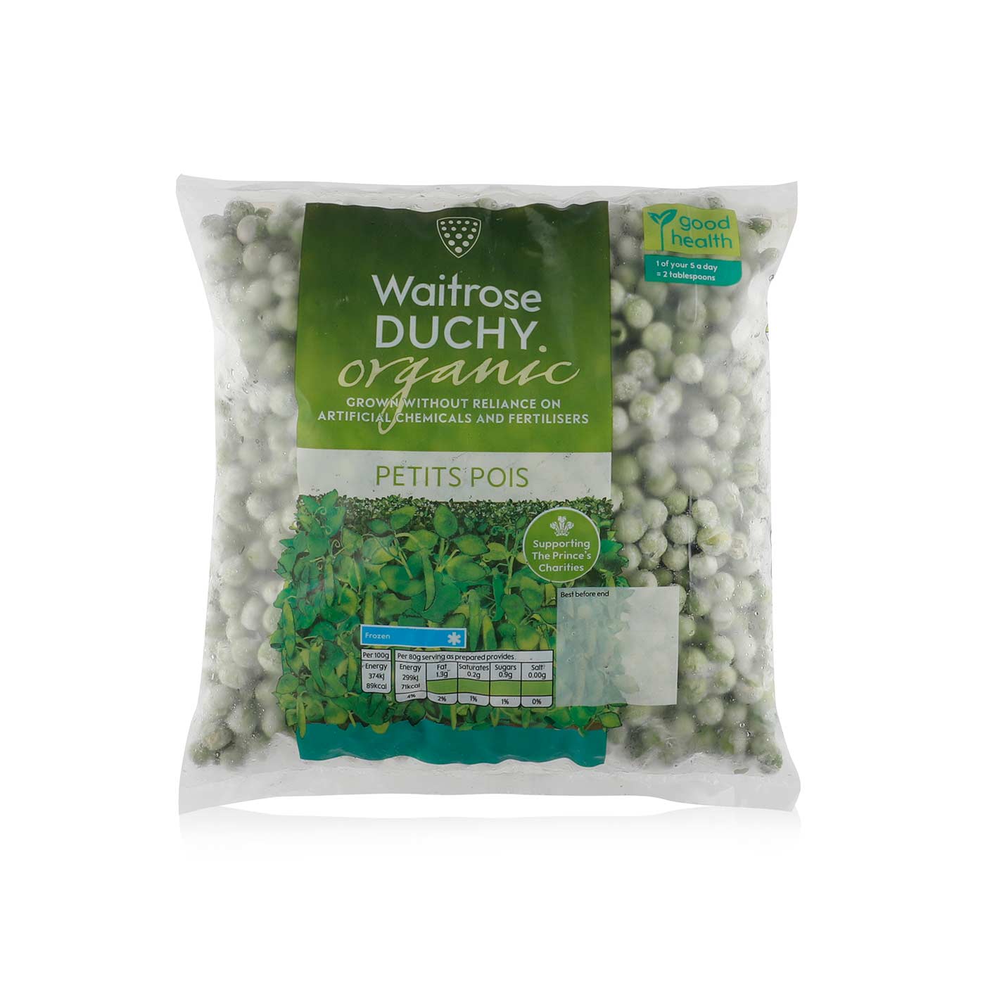 Waitrose Frozen Duchy Organic Petits Pois 500G