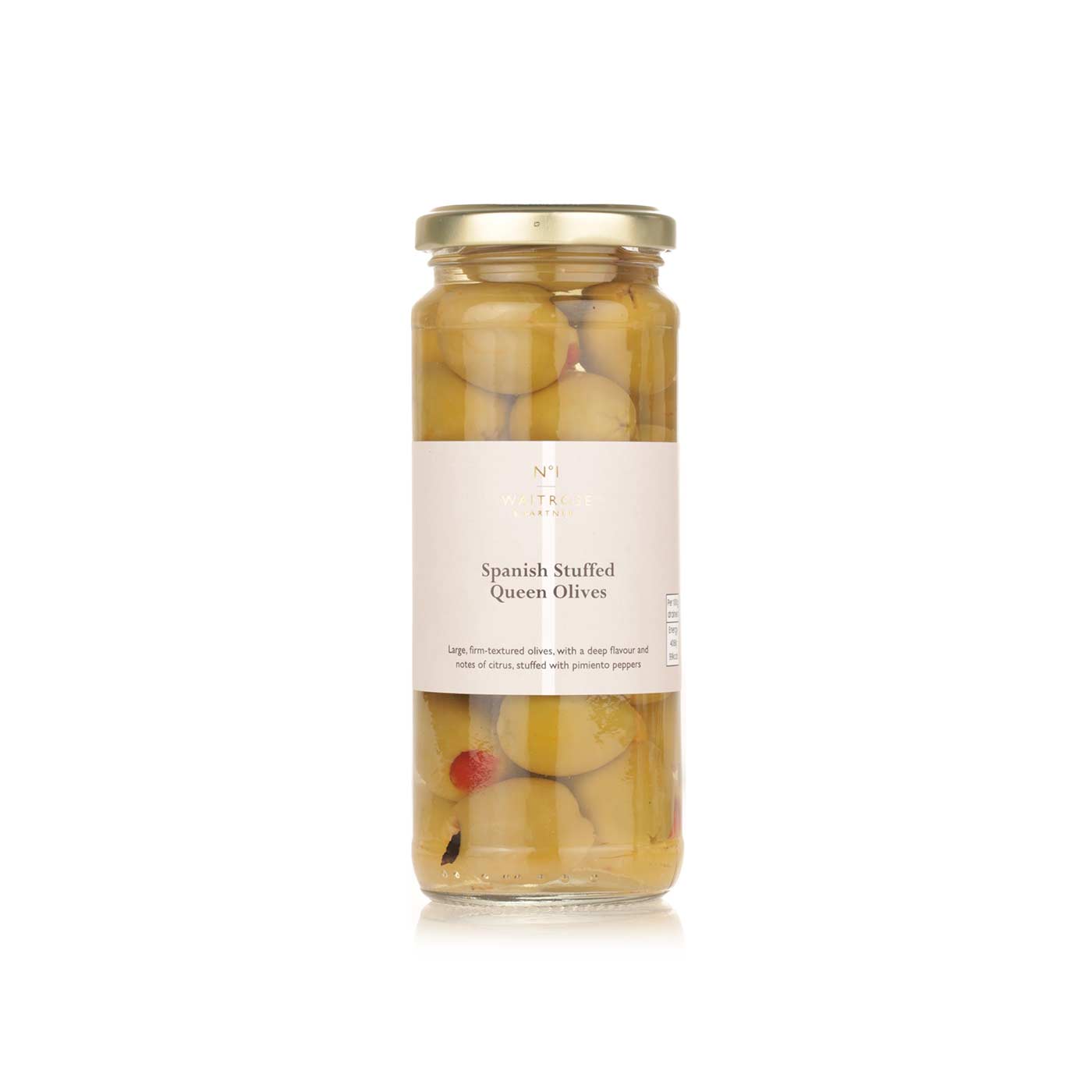 Waitrose No.1 Spanish stuffed queen olives 340g Spinneys UAE