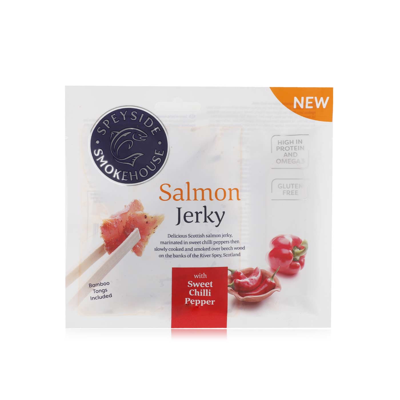 Speyside Smokehouse Salmon Jerky Sweet Chilli Pepper 30g