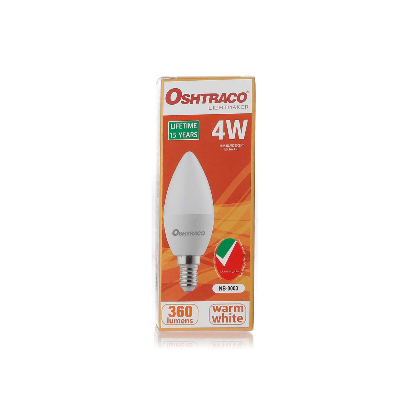 Oshtraco Warm White Candle LED Bulb E14 3w