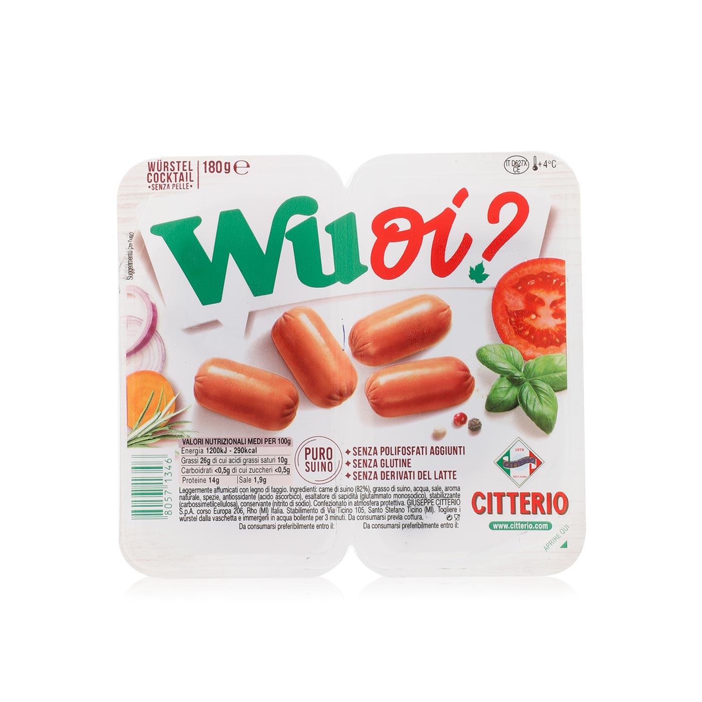 Citterio Wuoi Cocktail Franks 180g