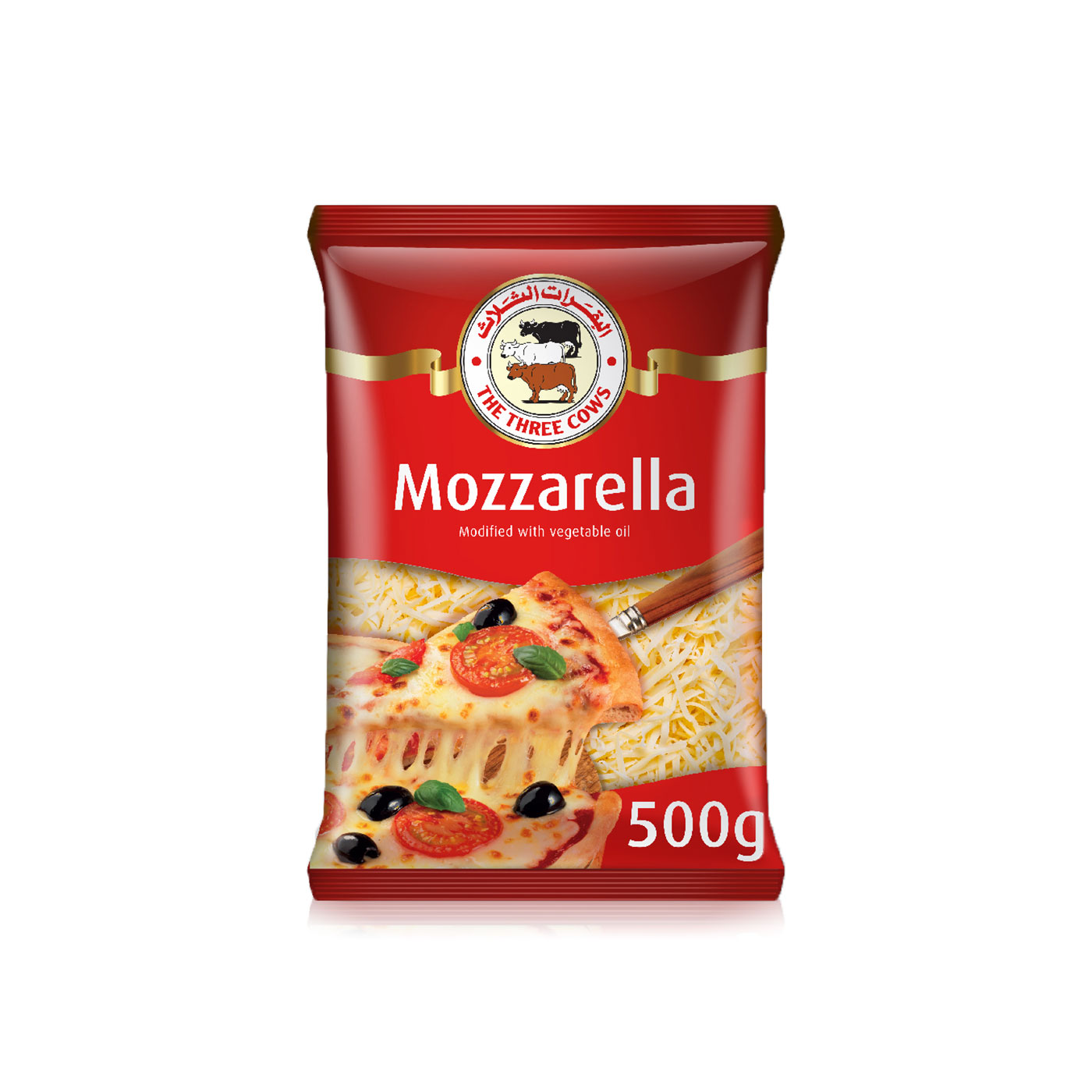 The Three Cows Shredded Pizza Cheese 500g