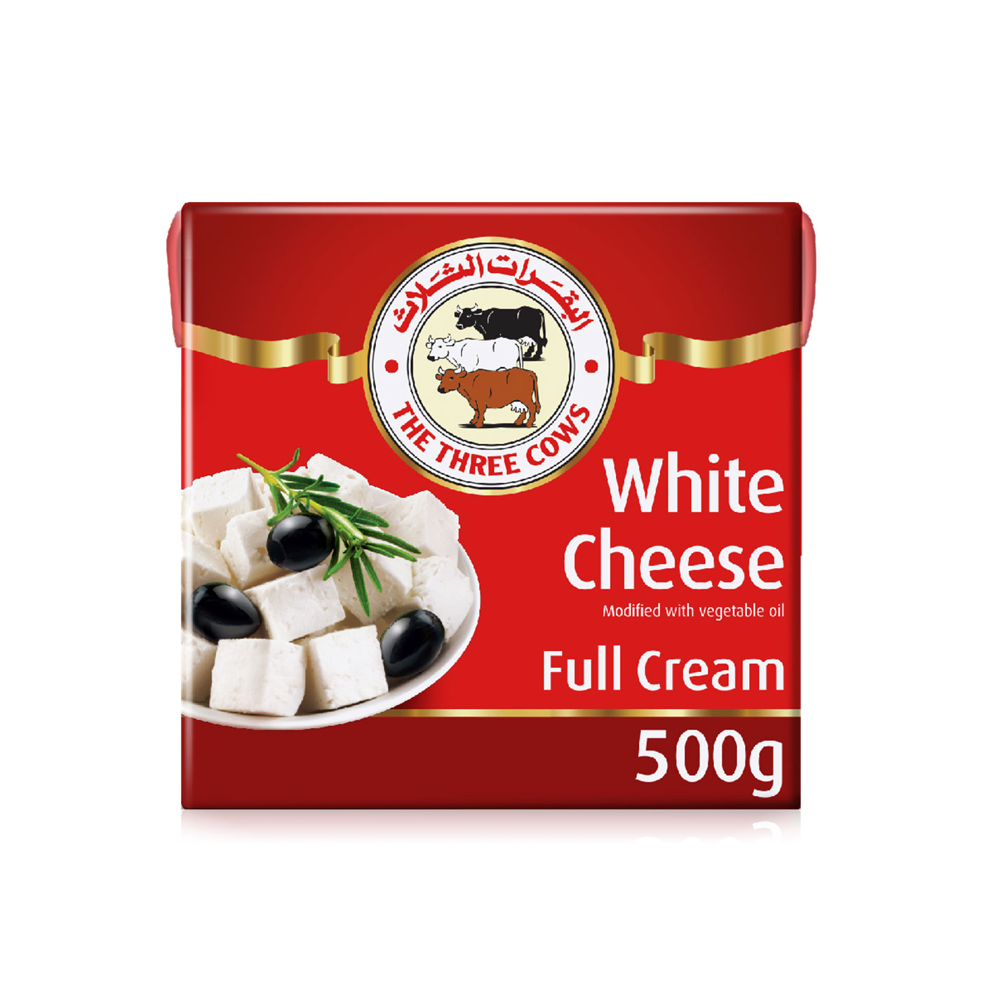The Three Cows Full Cream White Cheese 500g